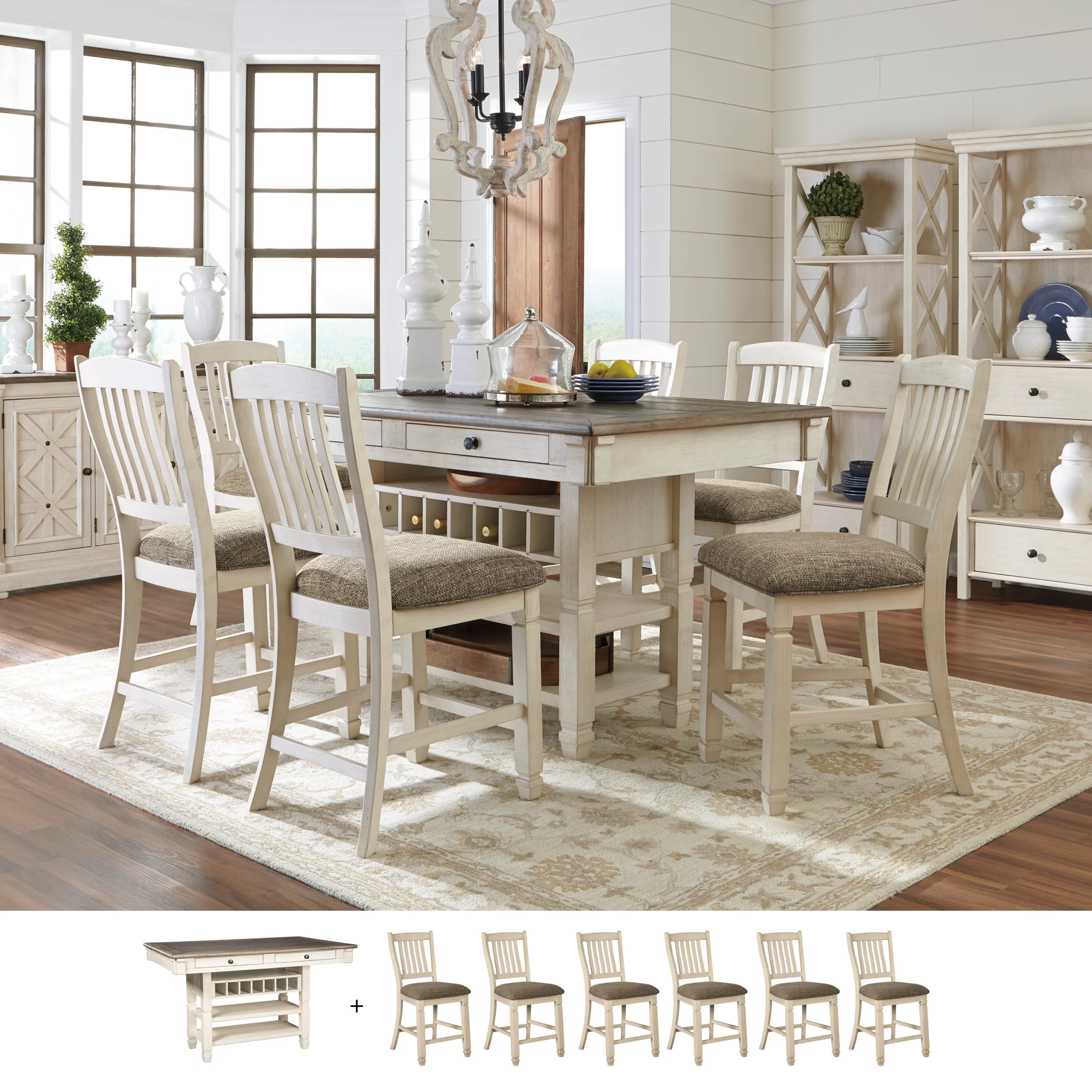 Bolanburg 6 Seater Dining Counter Set United Furniture