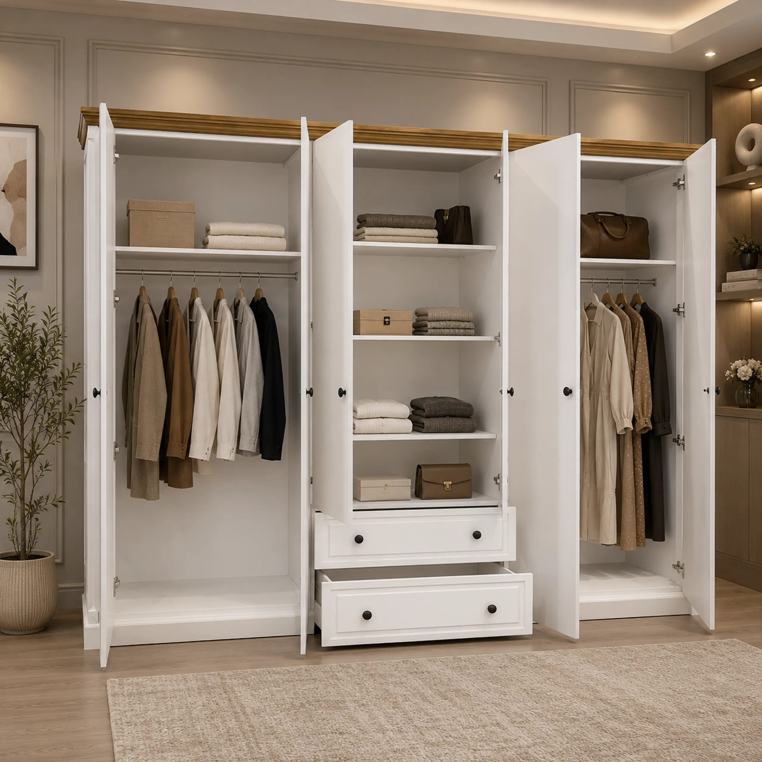 Cottage Wardrobe Open Bg United Furniture