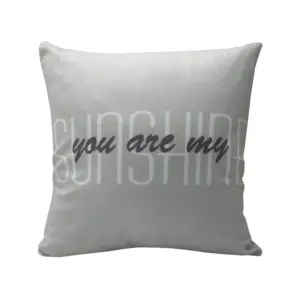 Words Filled Cushion Polyester Matte  With Digital Print (Hol-Uf-627)