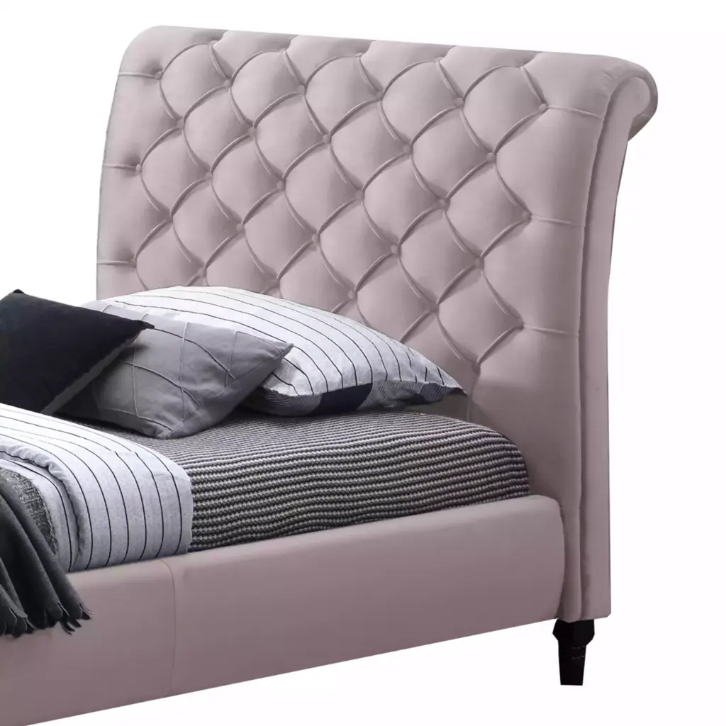 Chester Blush Pink Single Bed 1 United Furniture
