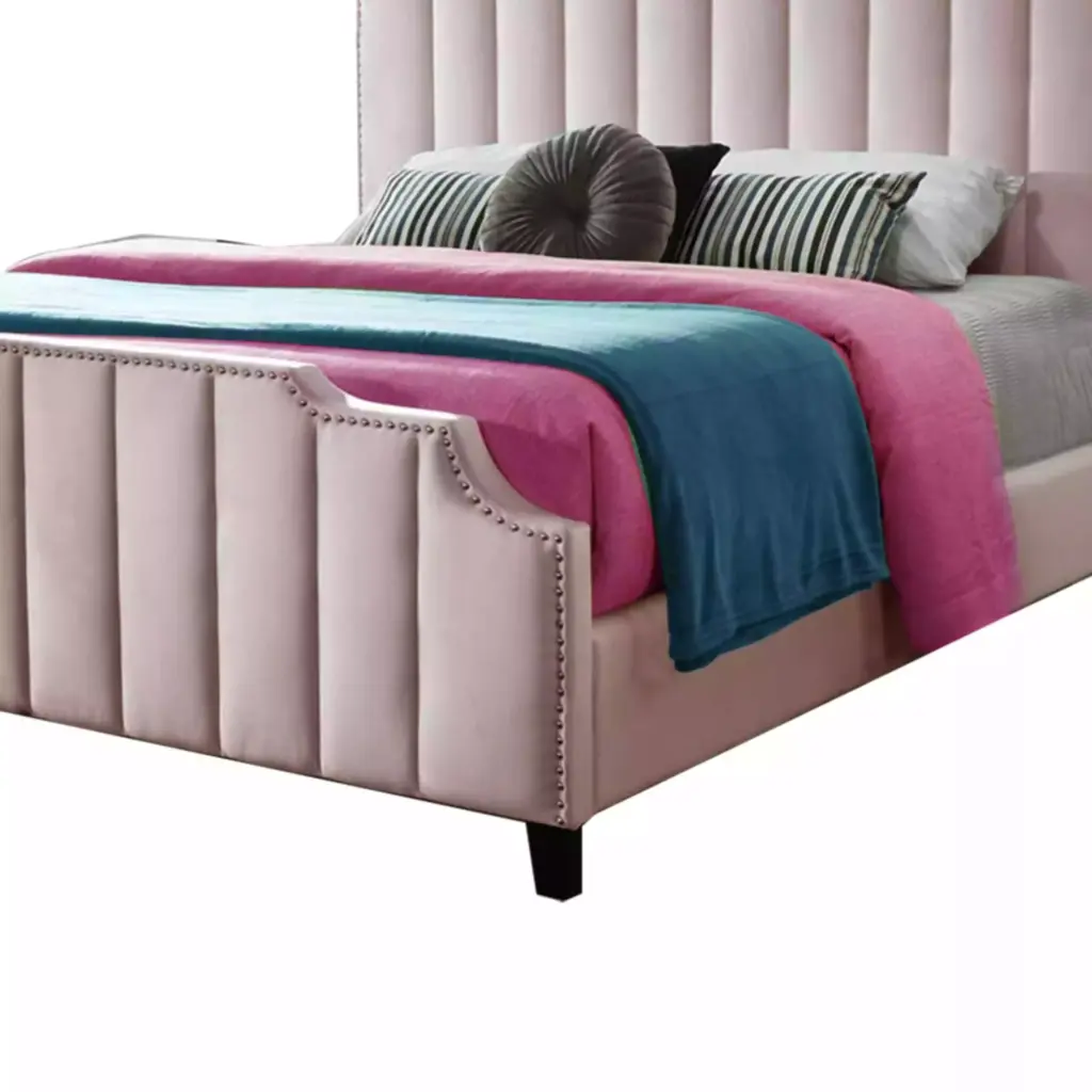 Eden King Bed Blush Pink 1 United Furniture