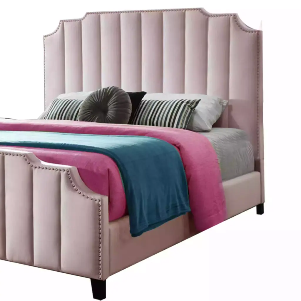 Eden King Bed Blush Pink 2 United Furniture