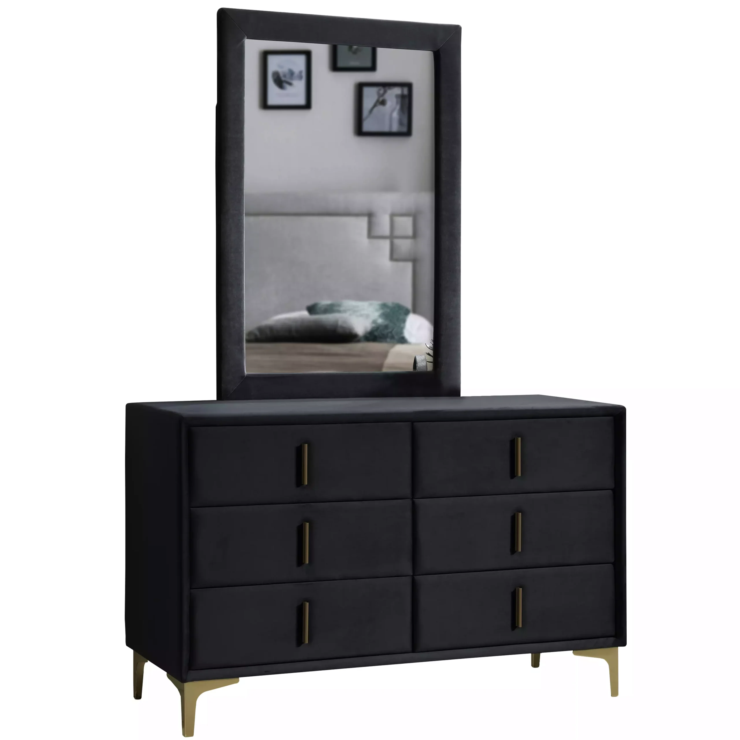 Hala Dresser Mirror Charcoal United Furniture