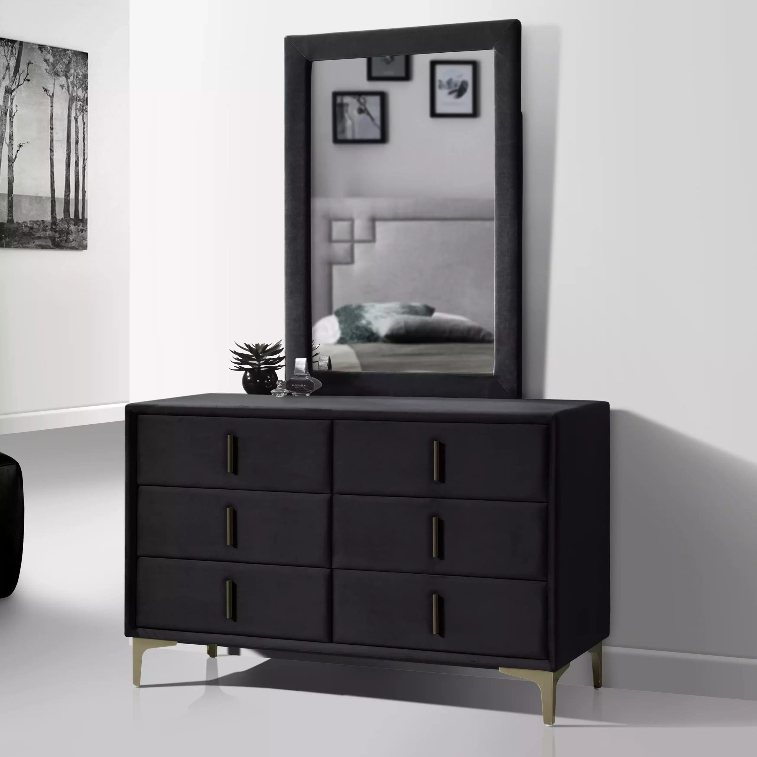 Hala Dresser Mirror Charcoal Bg United Furniture