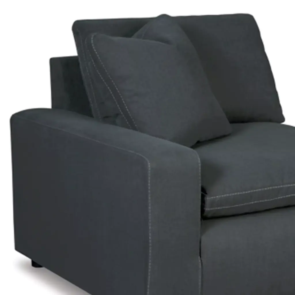 Savesto Left Corner Chair Charcoal 2 United Furniture