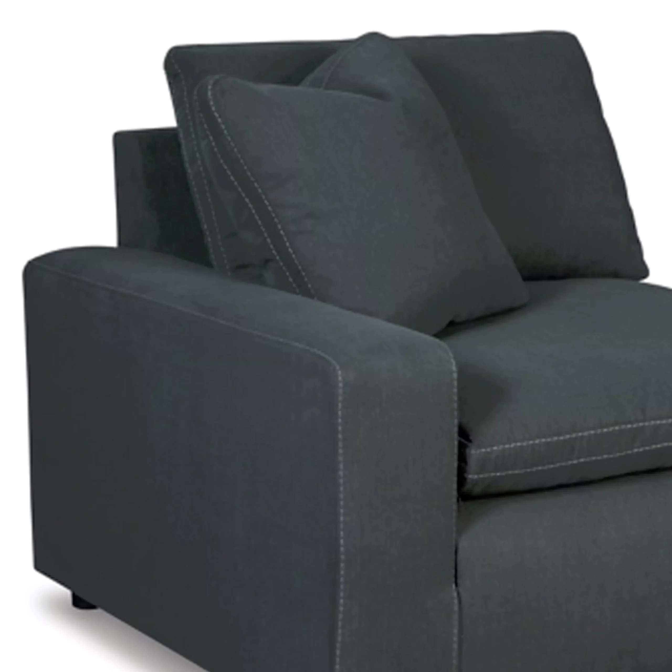 Savesto Left Corner Chair Charcoal 2 United Furniture