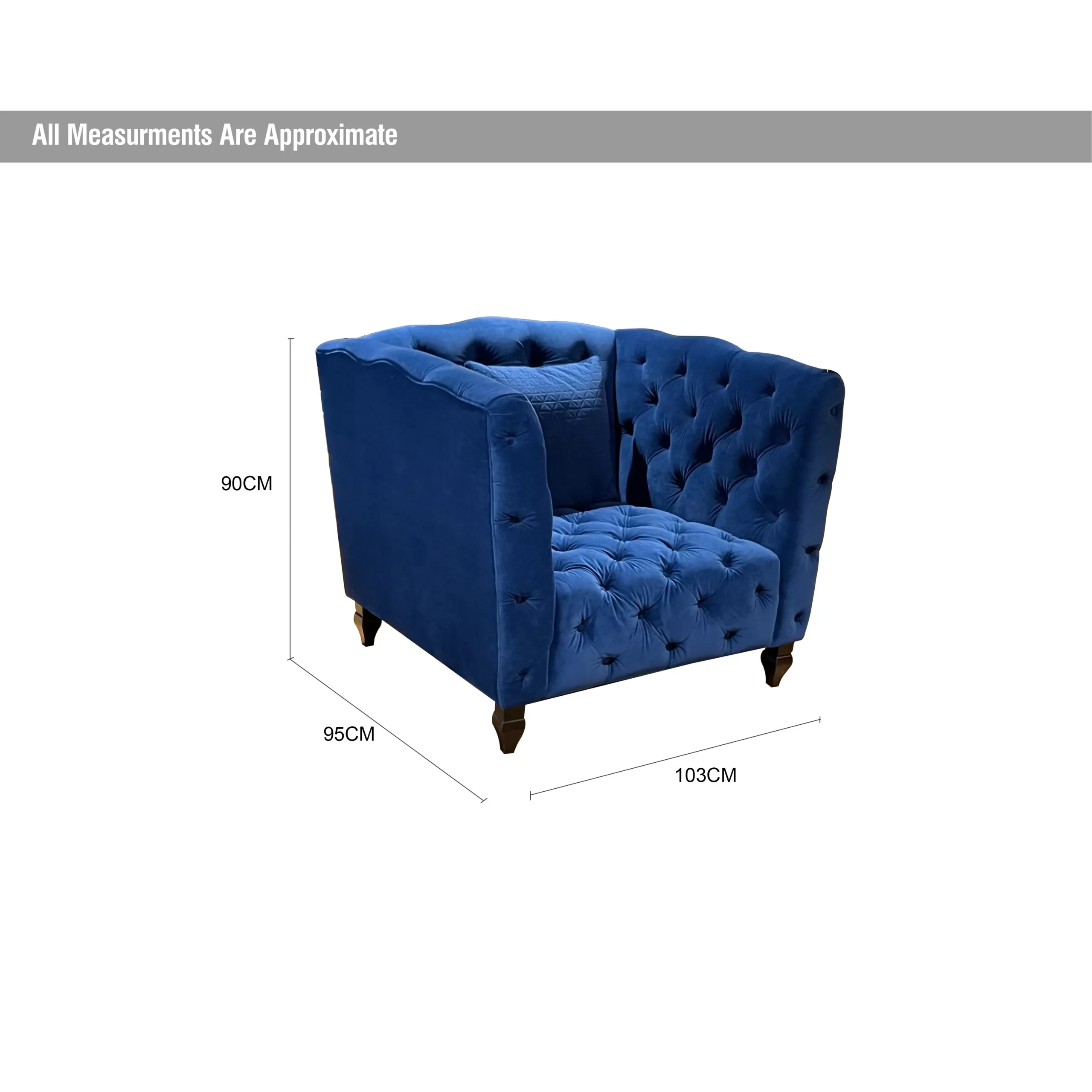 Mahmuna Single Seater Blue Dim United Furniture