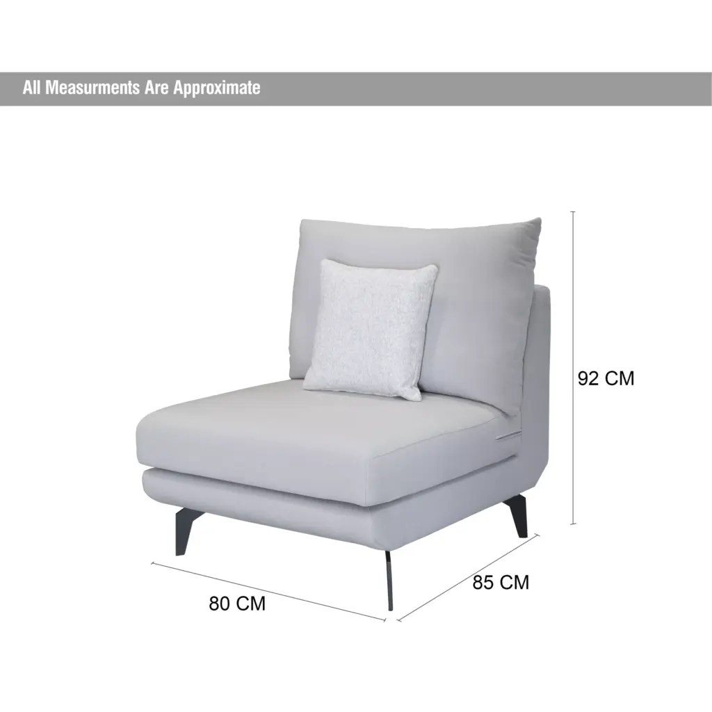 Melton Single Seater Ltgrey Dim United Furniture