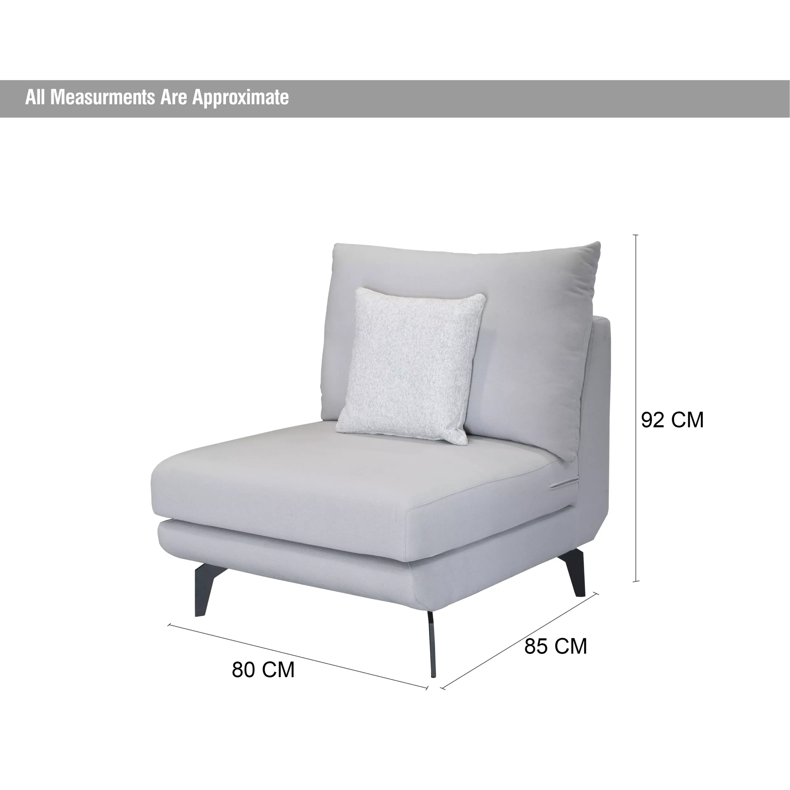 Melton Single Seater Ltgrey Dim United Furniture