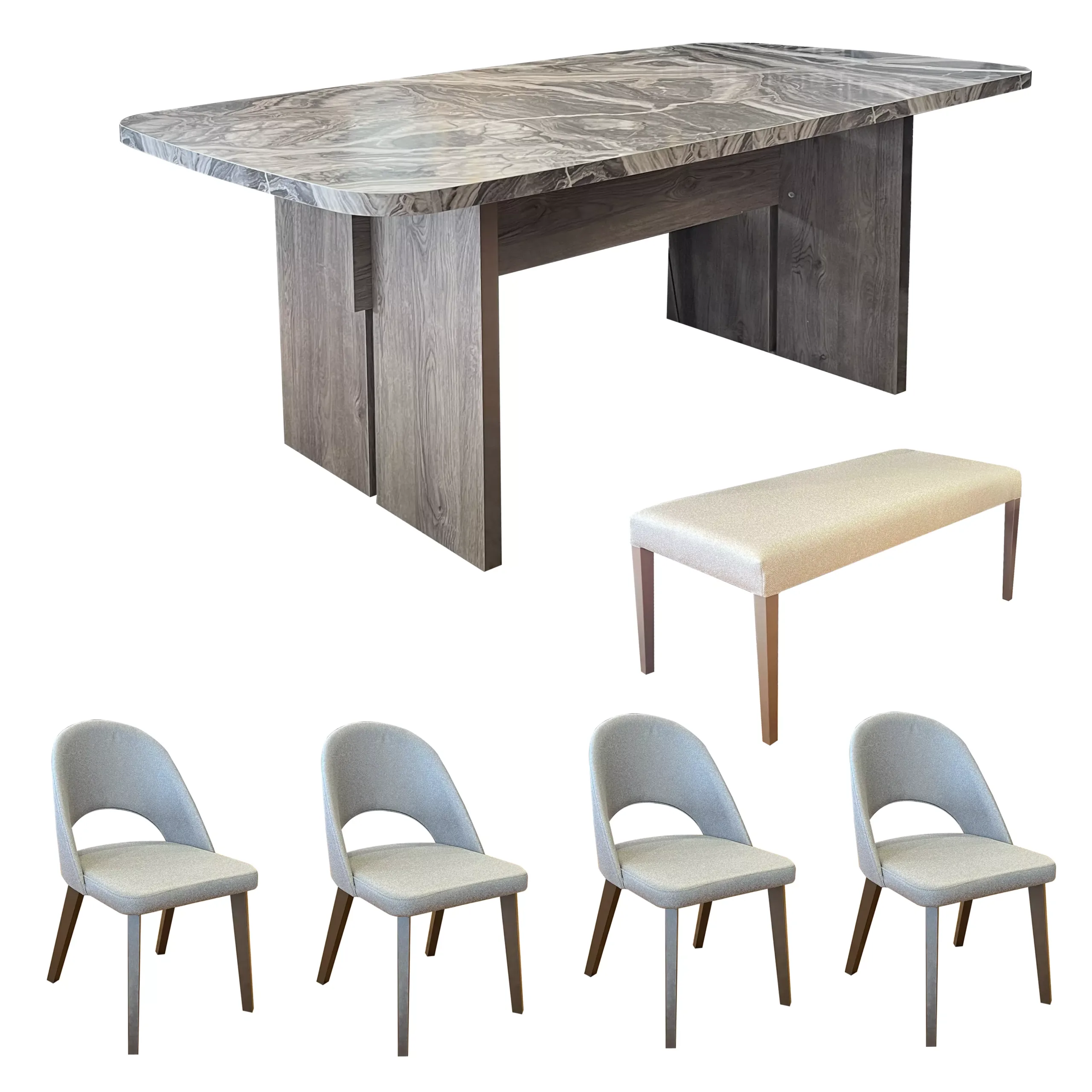 Luzzi 6pcs Dining Set3 United Furniture