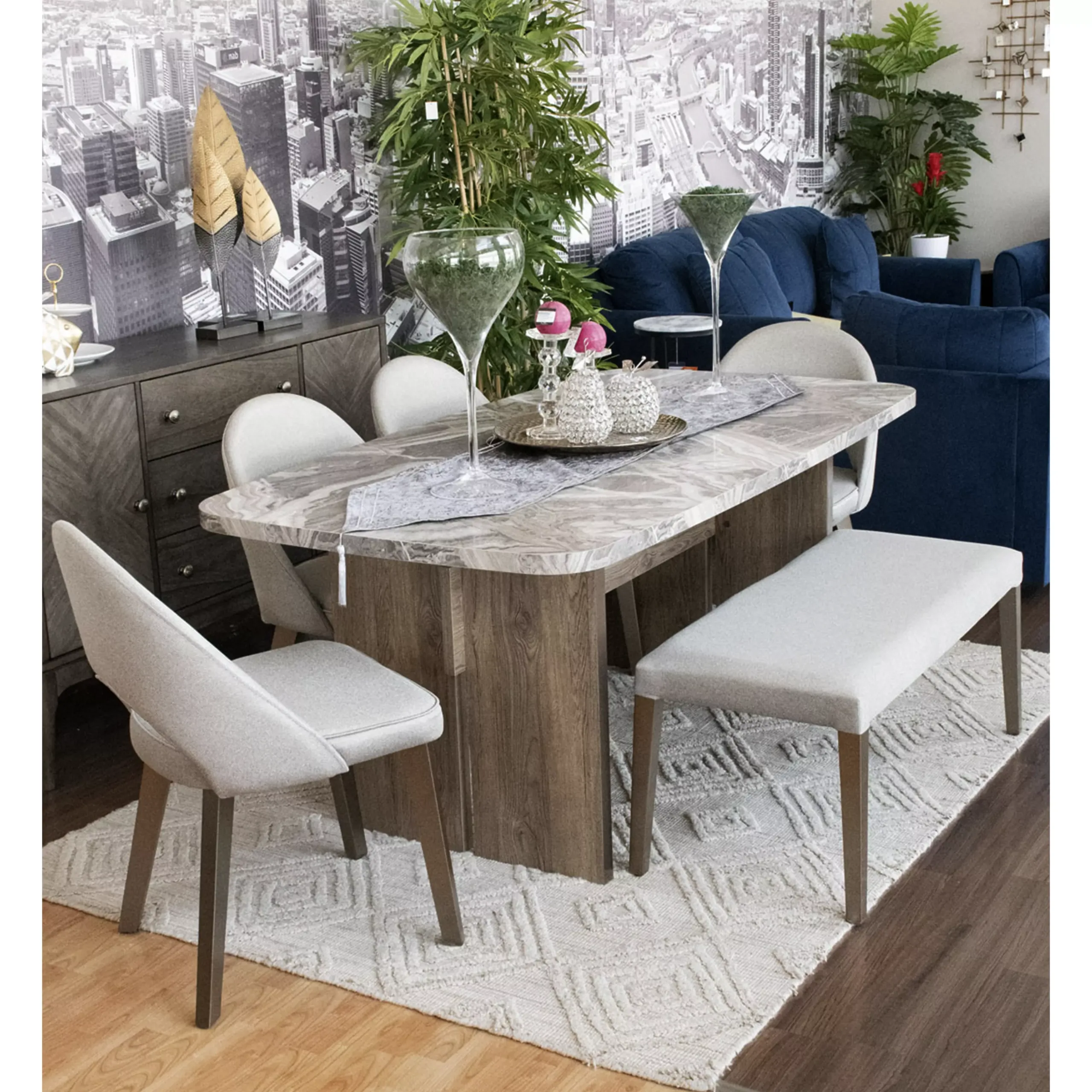 Luzzi 6pcs Dining Set Dis2 United Furniture