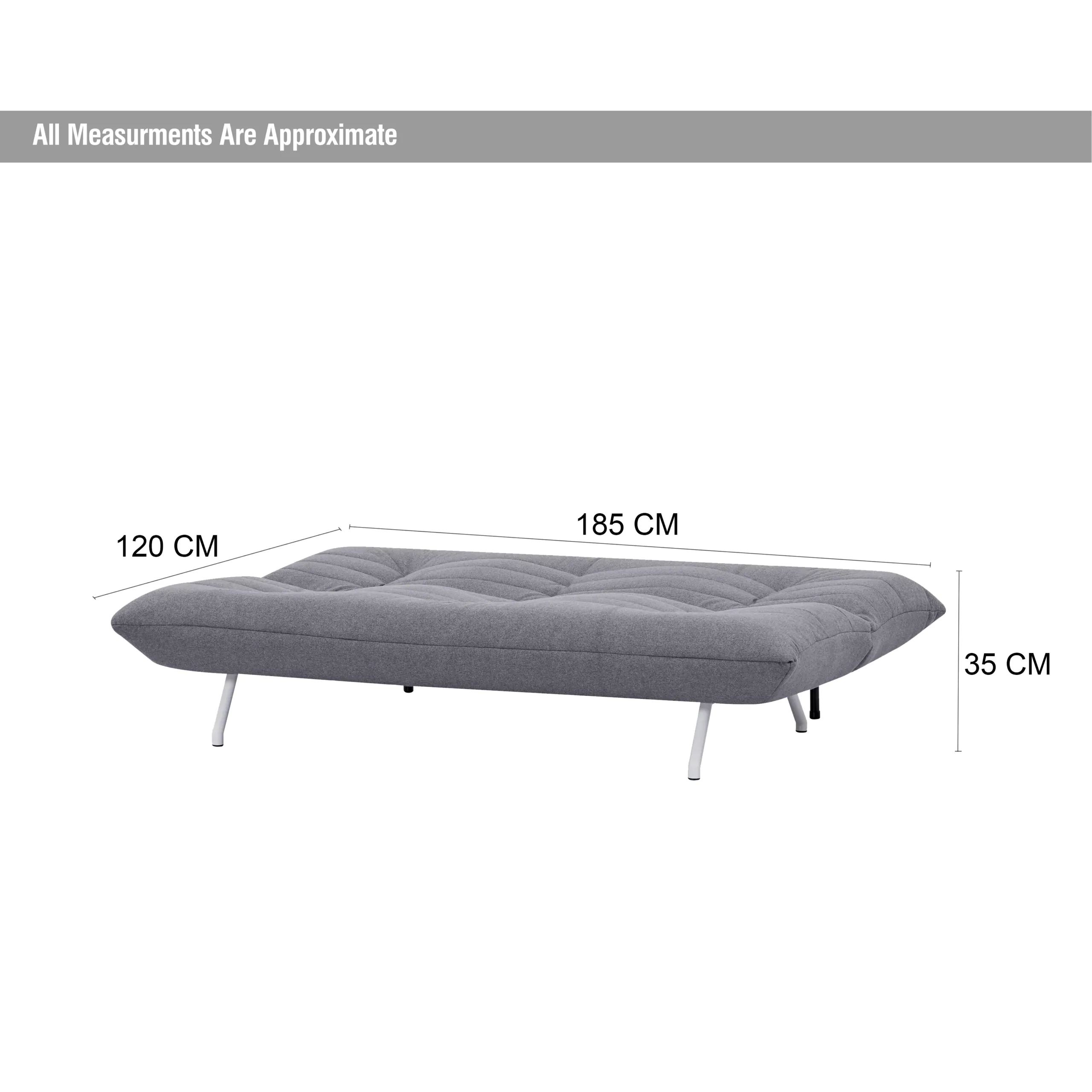 Lubi Sofa Bed Light Grey Dim 1 United Furniture