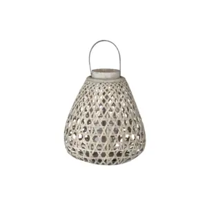 Coconio Wood Lattice Tapered Lantern (D42178)