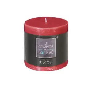 Bougie Round Rustic Un-Scented Pillar Candle 6.7X7Cm