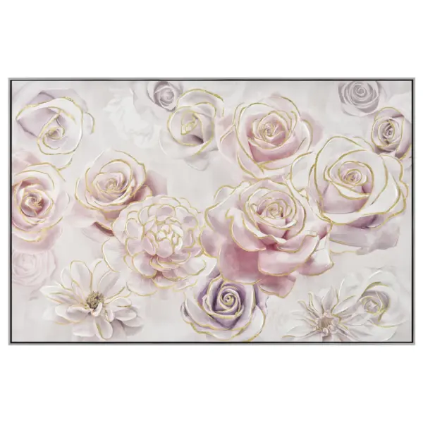 Rose Acrylic Canvas Fir Wood