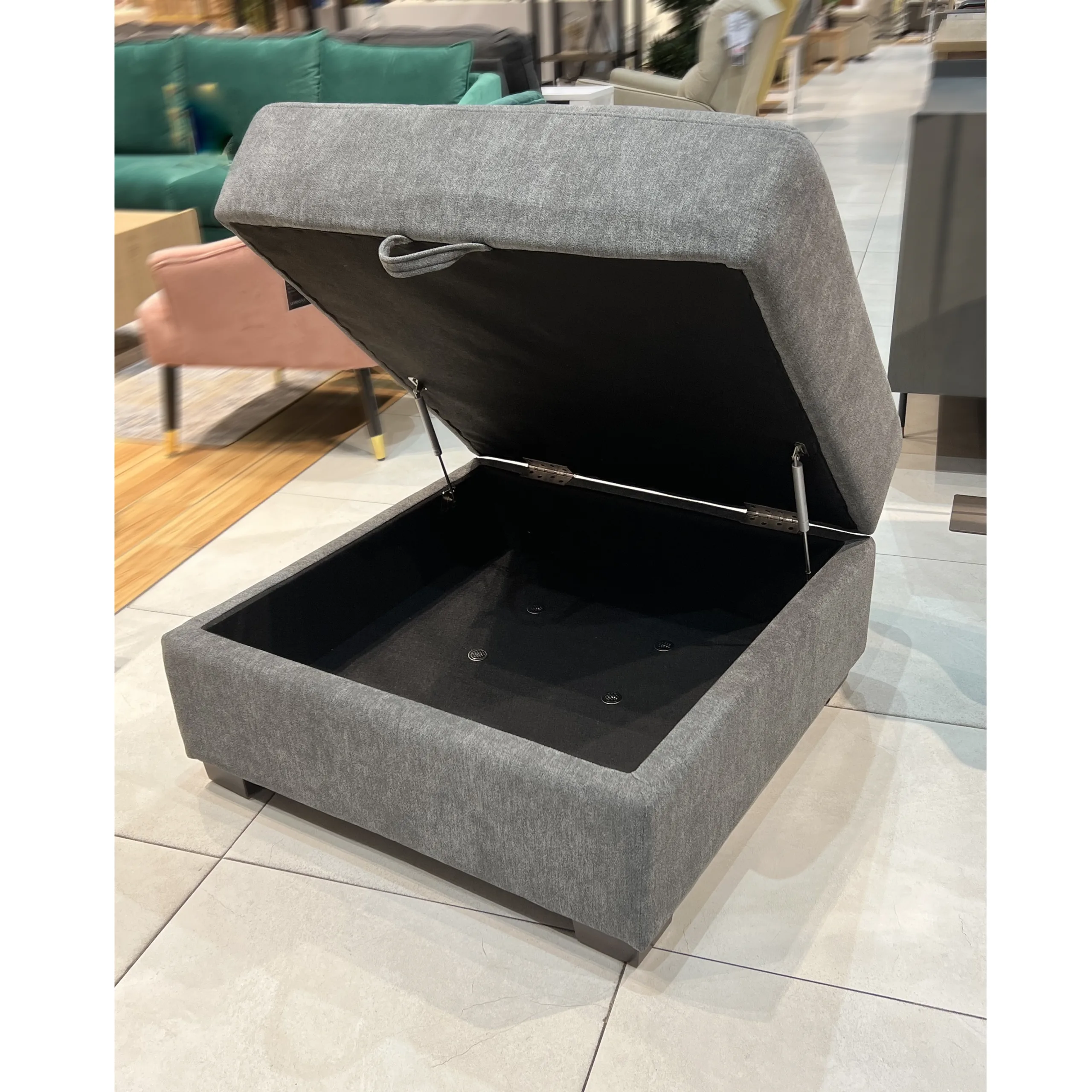 Mieyari Ottoman Grey Storage United Furniture