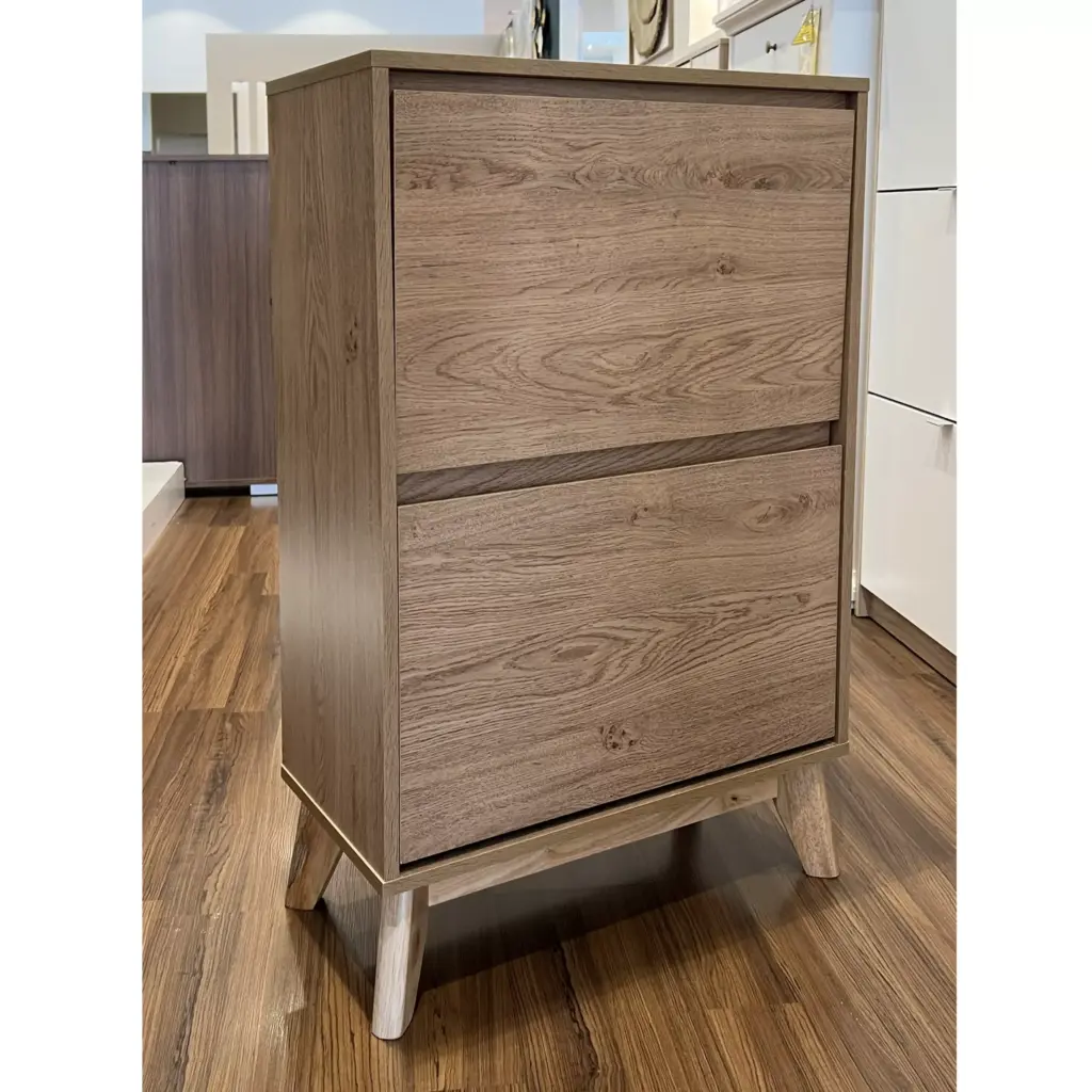 Veja Shoe Cabinet Pu Brown Dis United Furniture