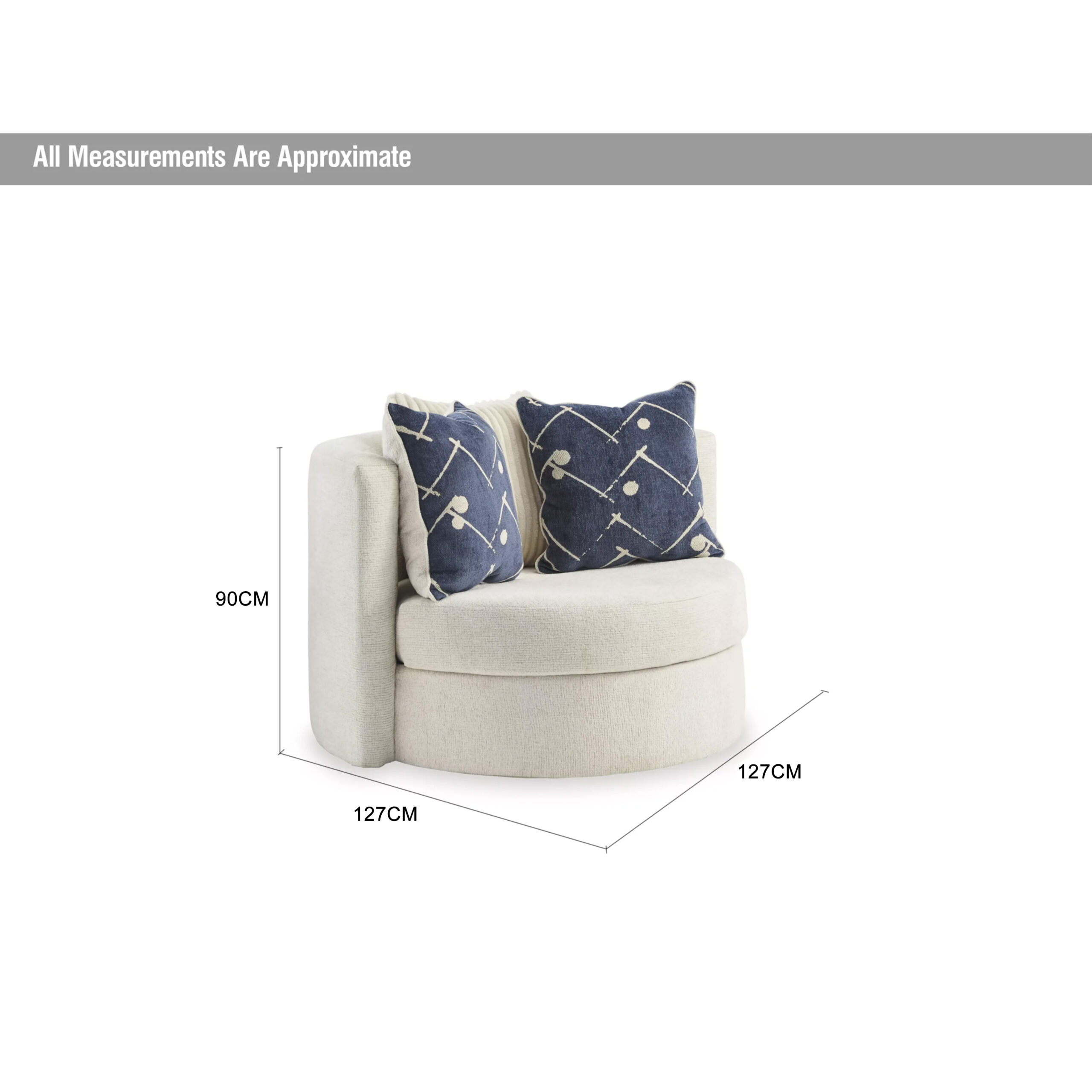 Padova Swivel Accent Chair Dia Bg United Furniture