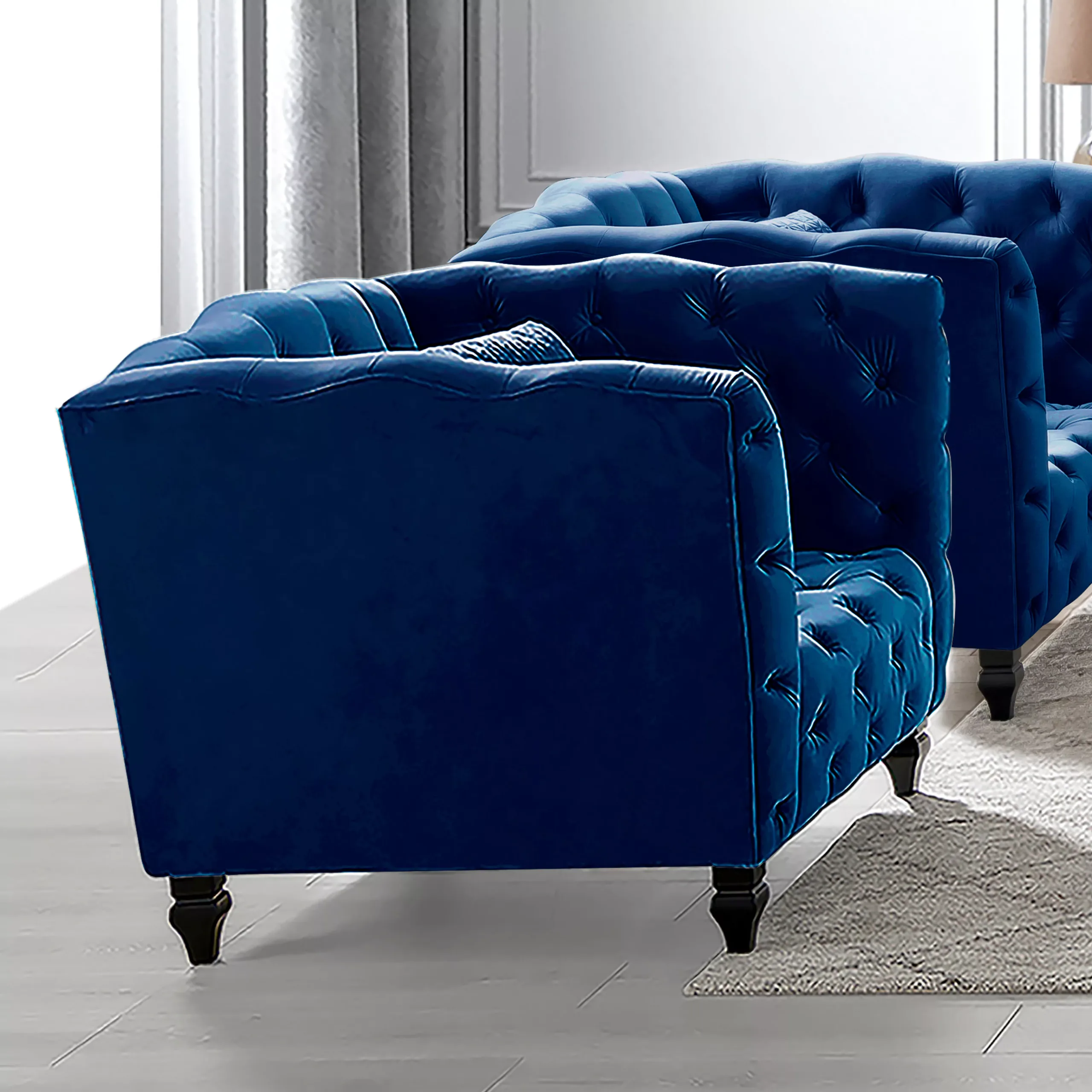 Mahmuna Single Seater Blue United Furniture