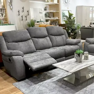 Vercelli 3 Seater Recliner - Grey