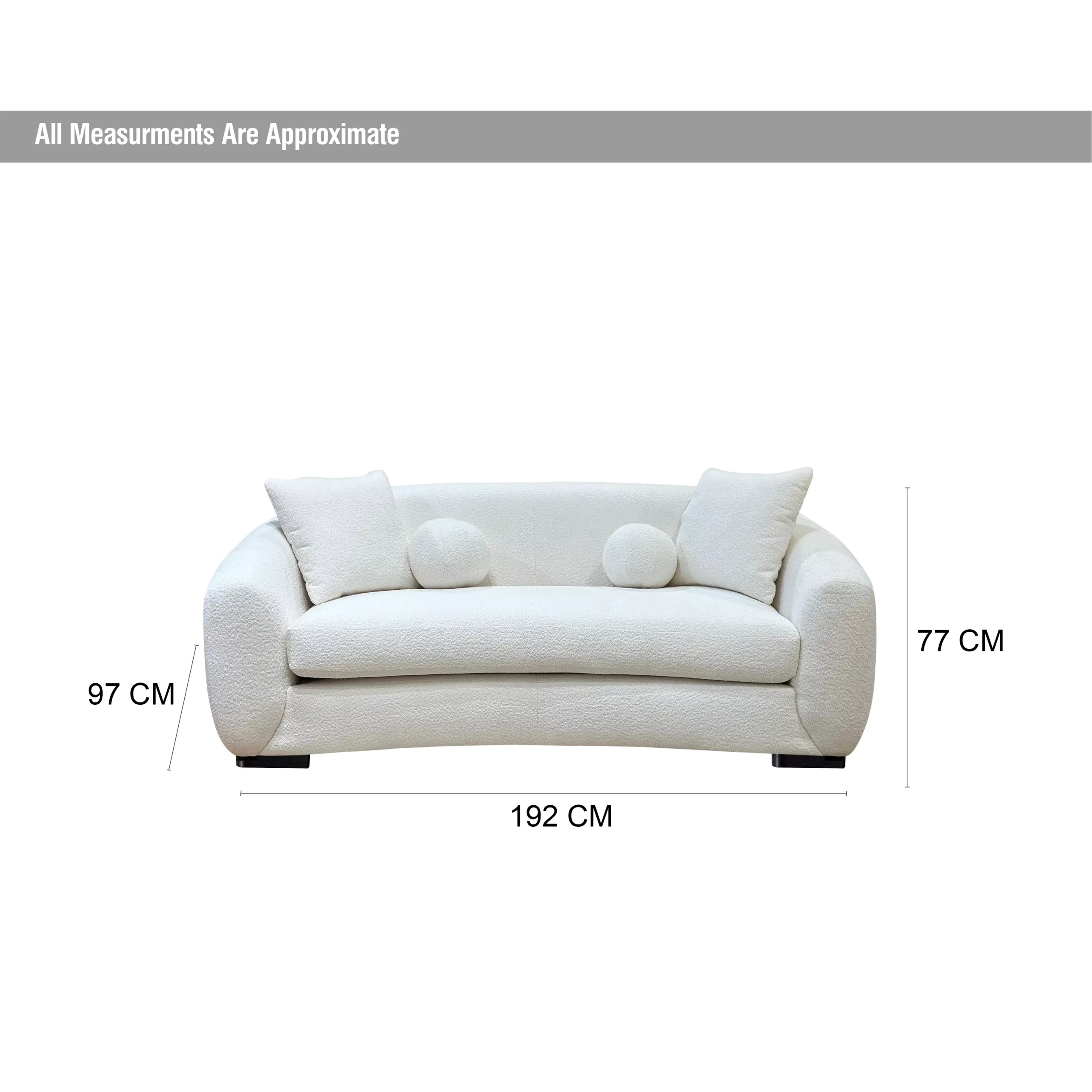 Arese 2seater Dim 2 United Furniture