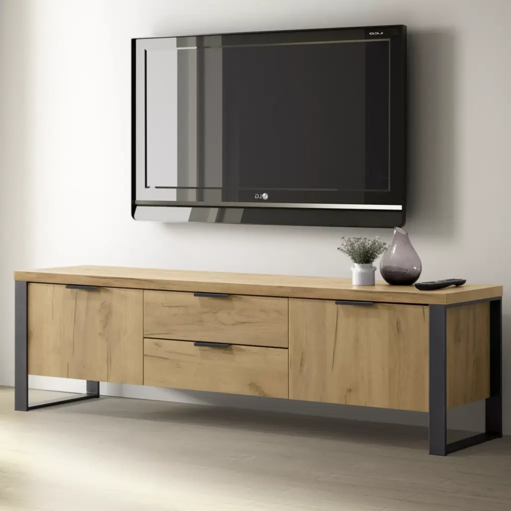 Enoro Tv Cabinet Golden Oak United Furniture