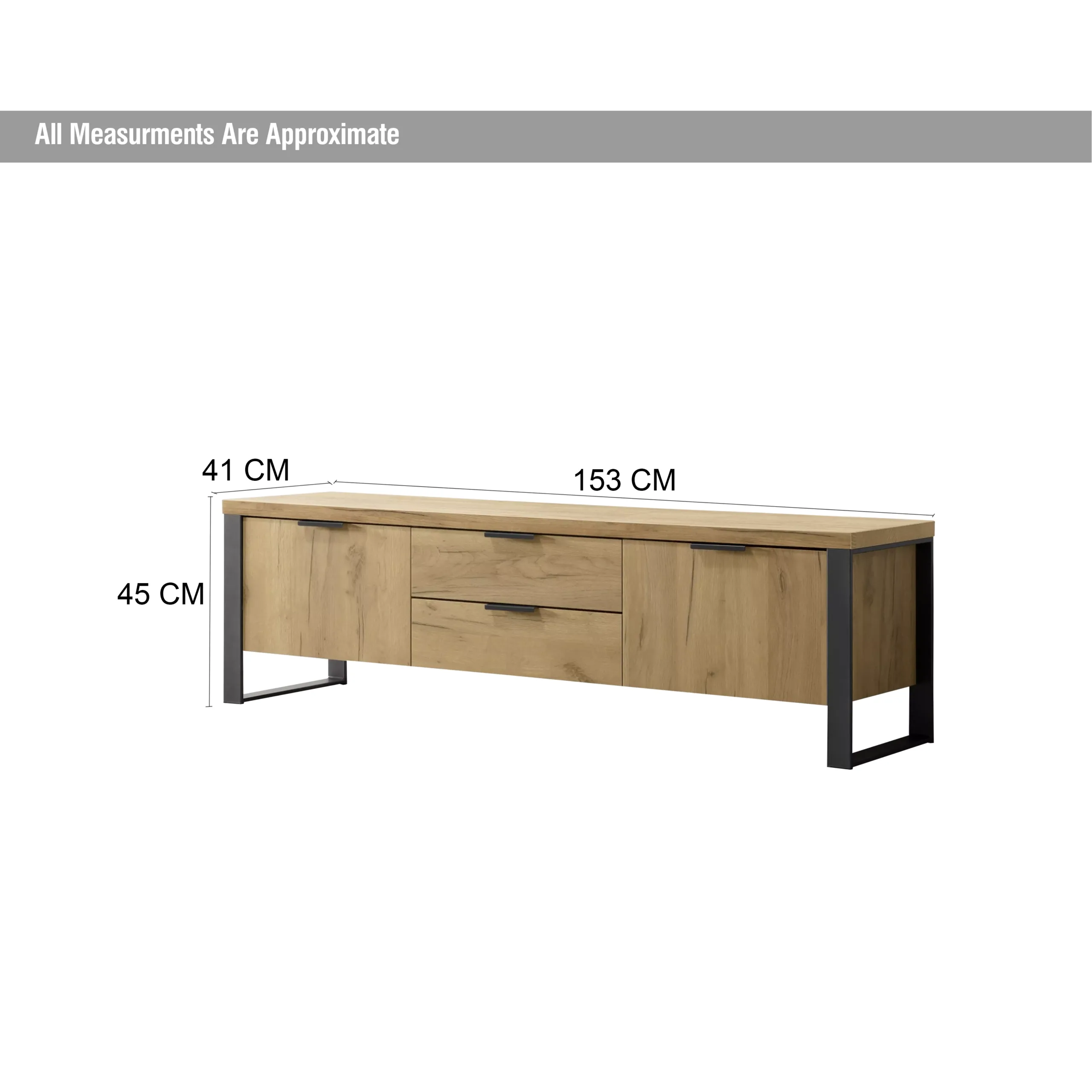 Enoro Tv Cabinet Golden Oak Dim United Furniture