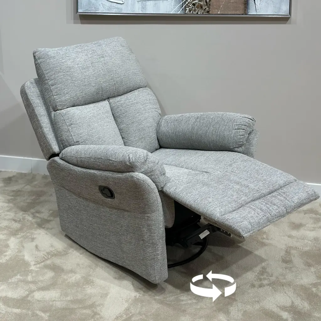 Gavi Swivel Glider Recliner Light Grey Dis United Furniture
