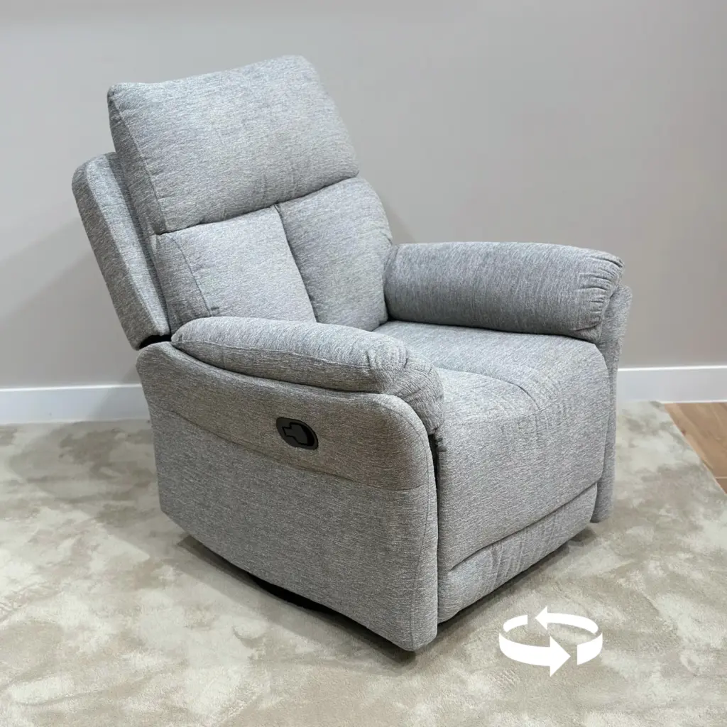 Gavi Swivel Glider Recliner Light Grey Dis A United Furniture