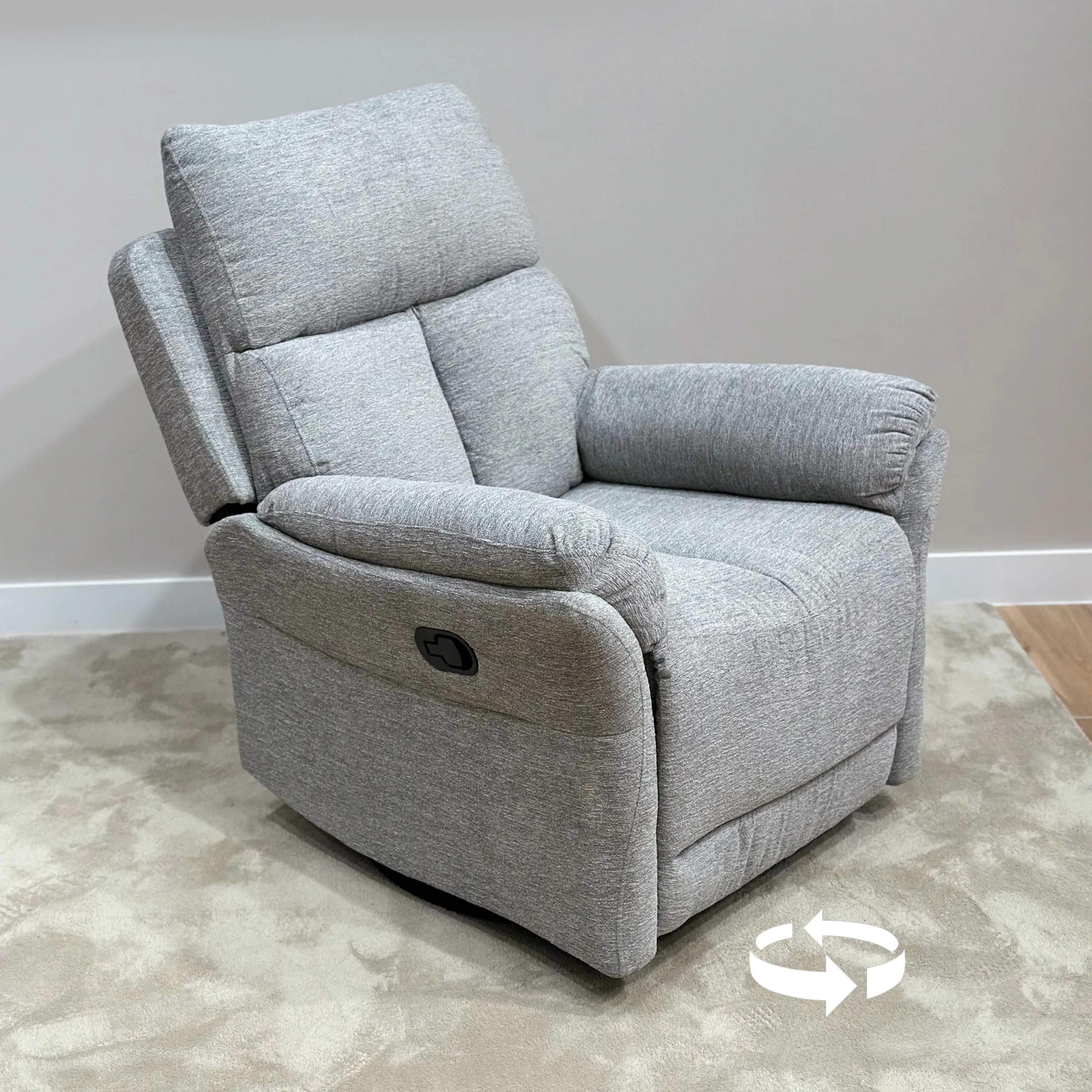 Gavi Swivel Glider Recliner Light Grey Dis A United Furniture
