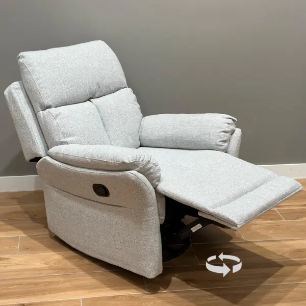 Gavi Swivel Recliner - White