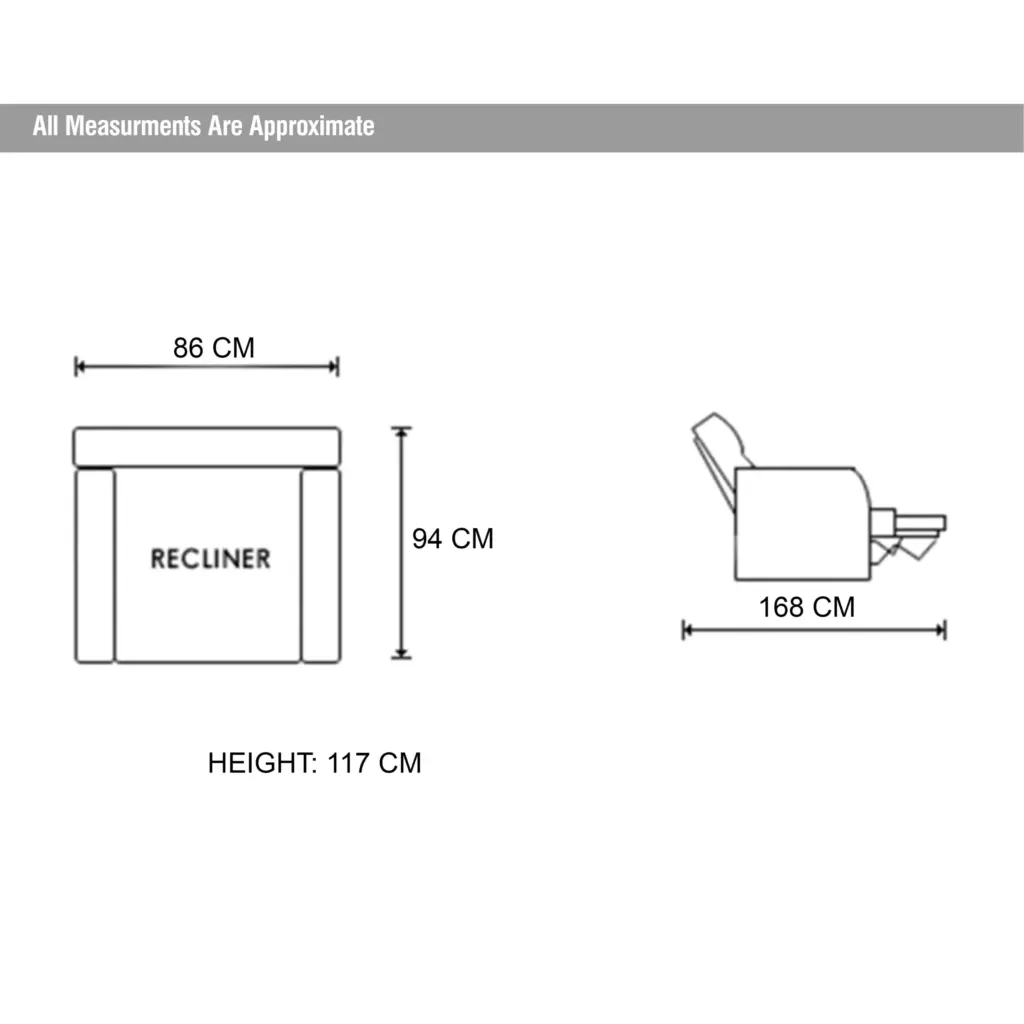 Gavi Swivel Recliner Dim 1 United Furniture