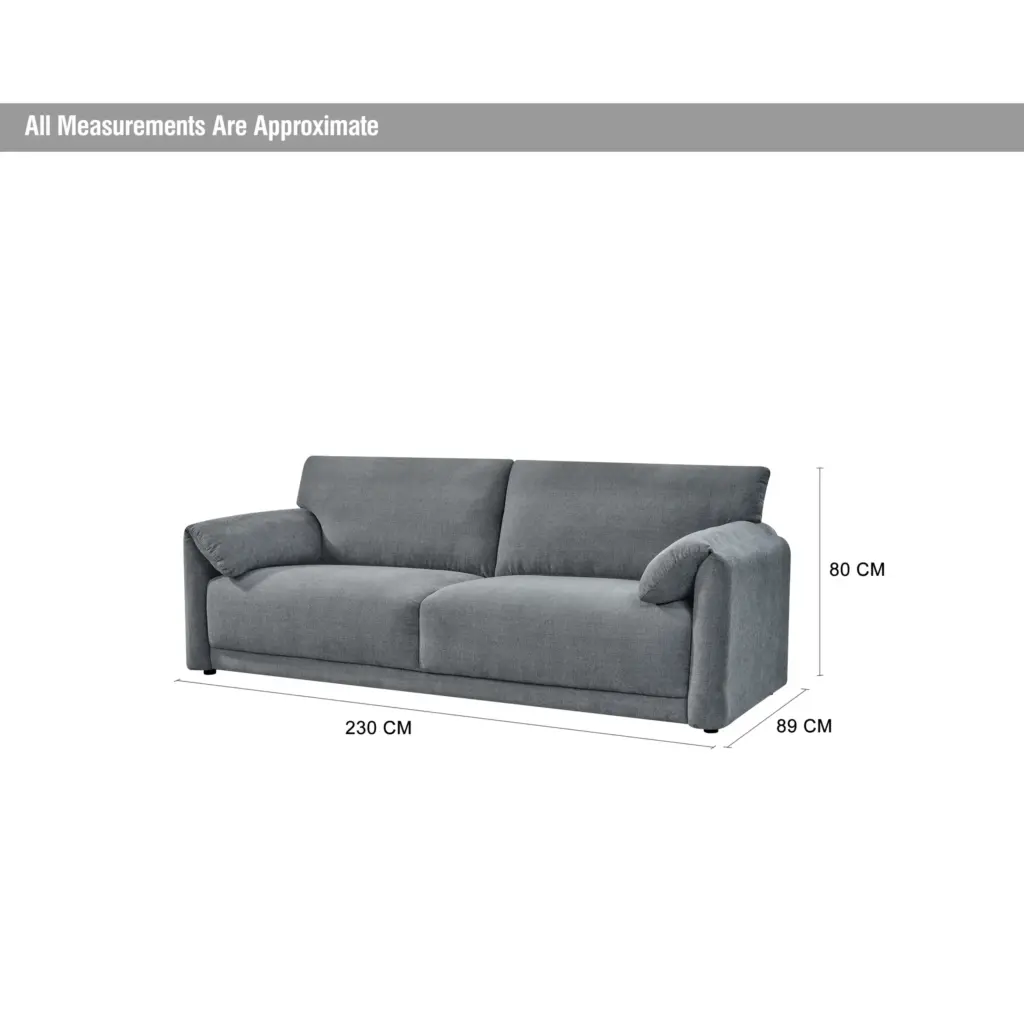 Hopkins 3seater Grey Dim United Furniture
