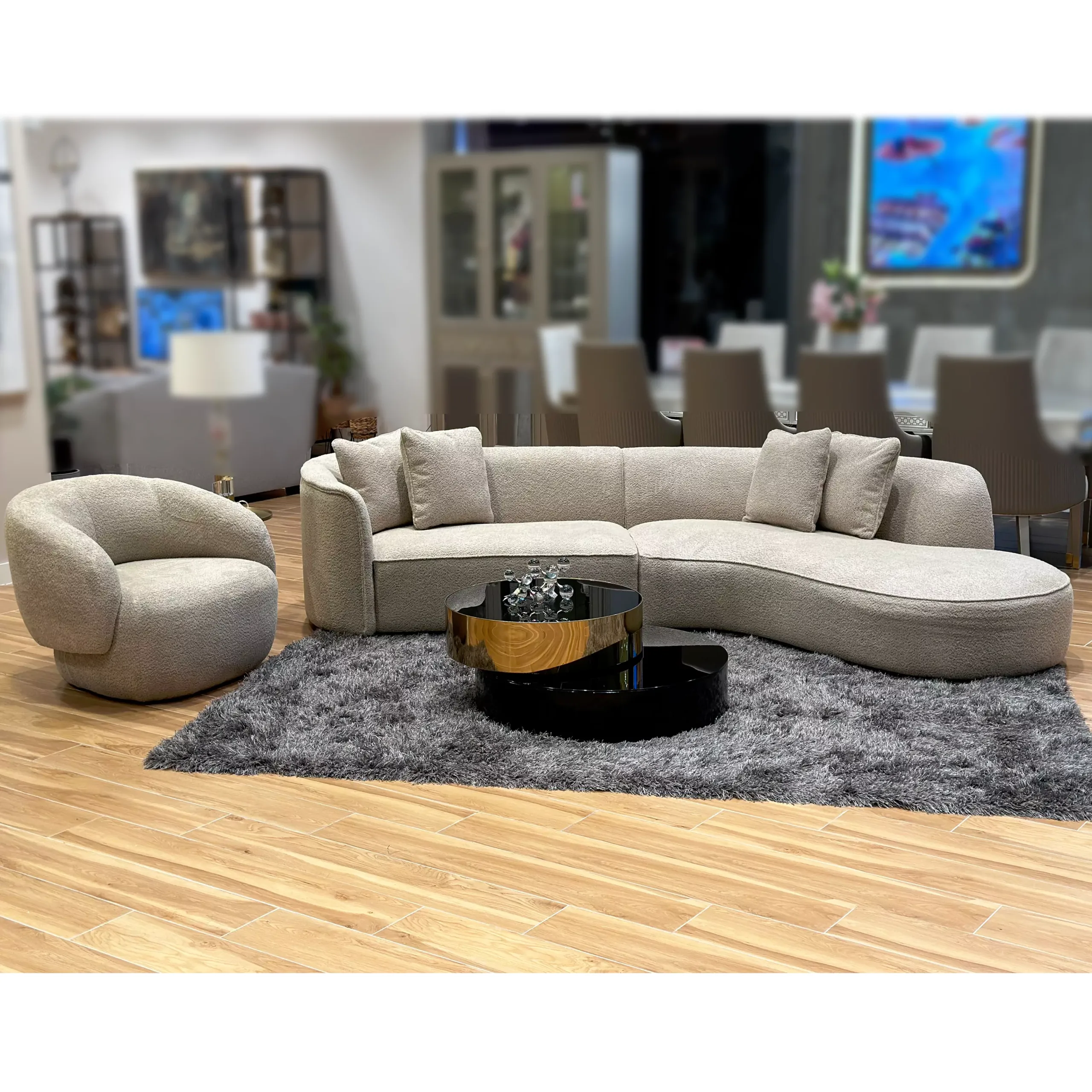 Melzo Left Curve Sofa 4 United Furniture