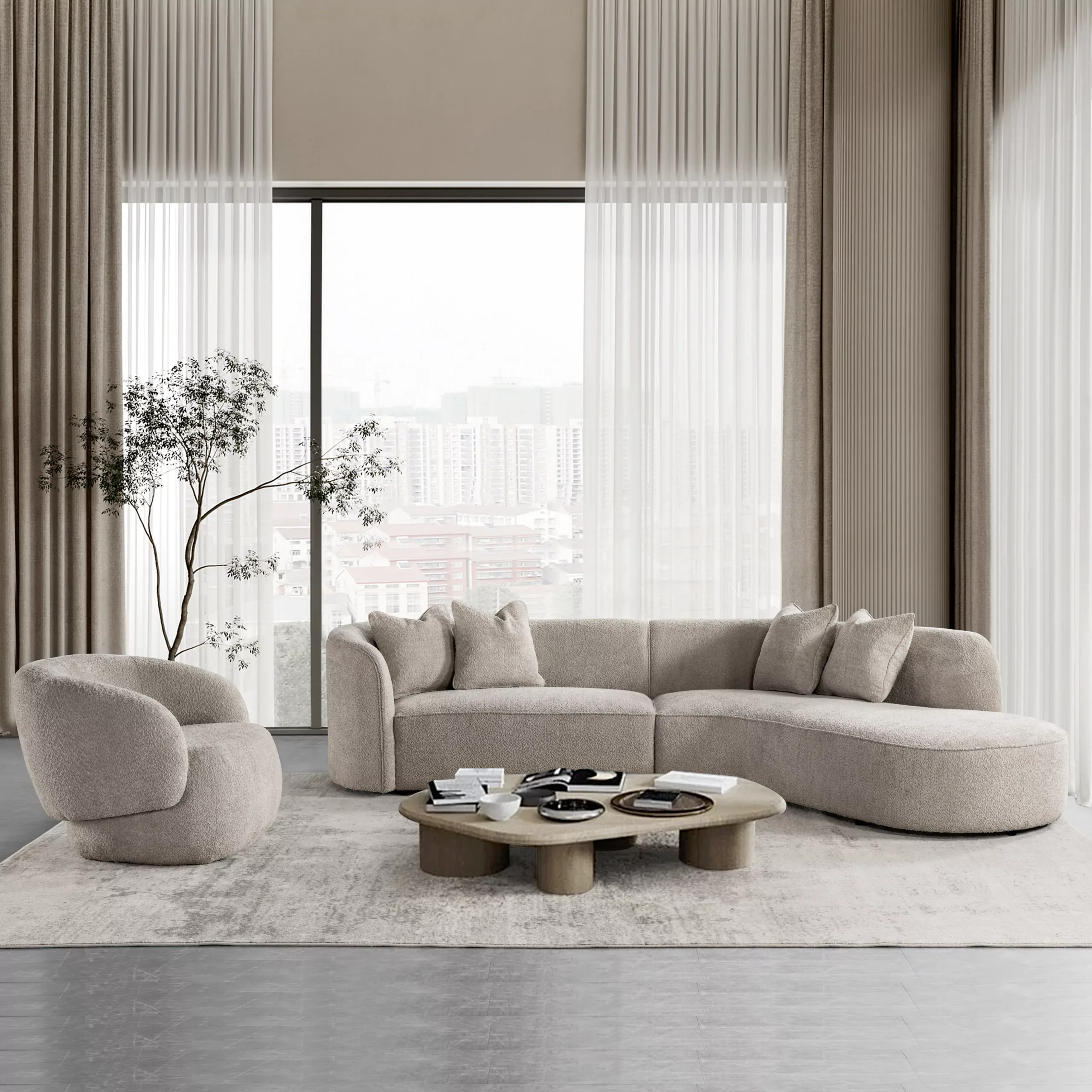 Melzo Left Curve Sofa Bg 1 United Furniture