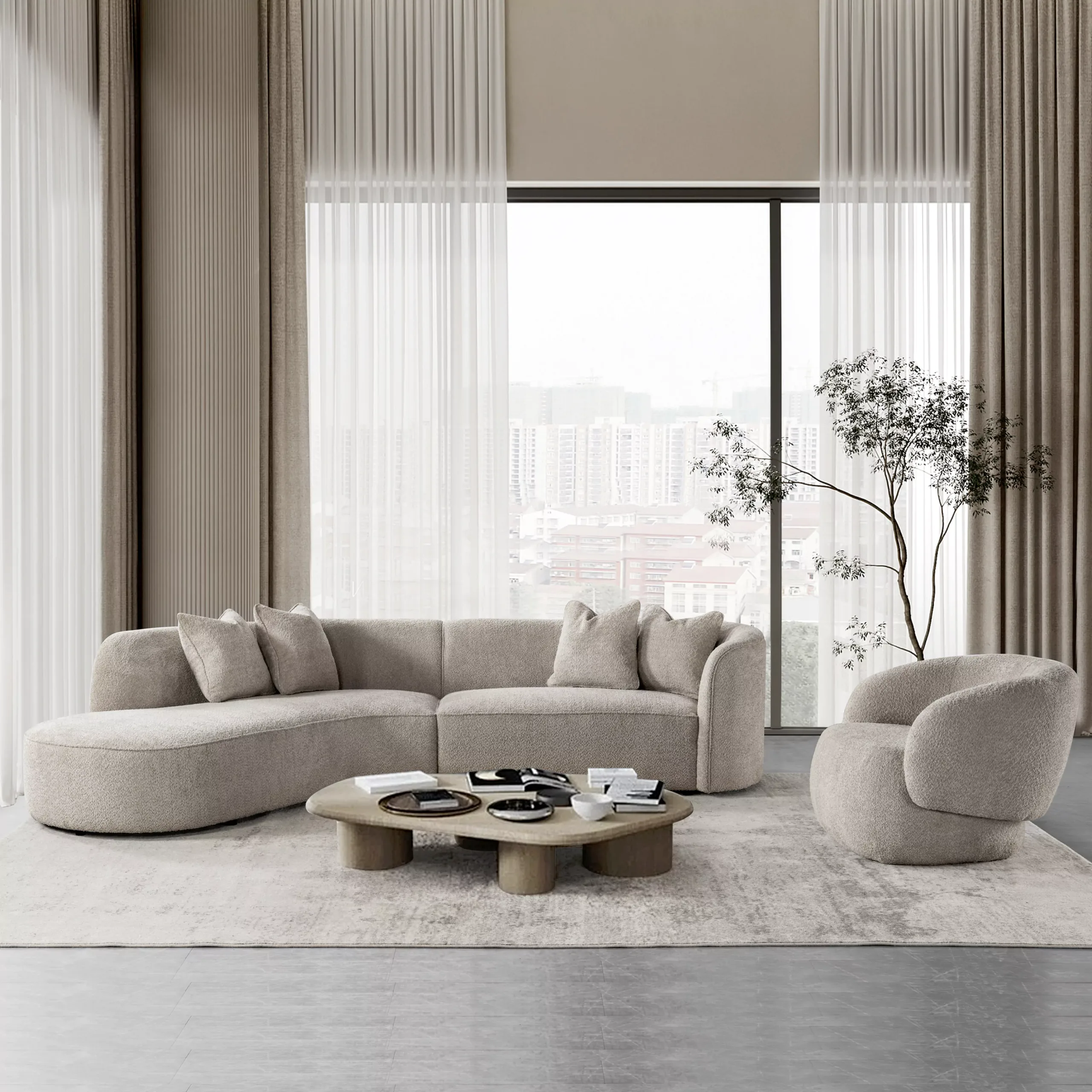 Melzo Right Curve Sofa Bg United Furniture