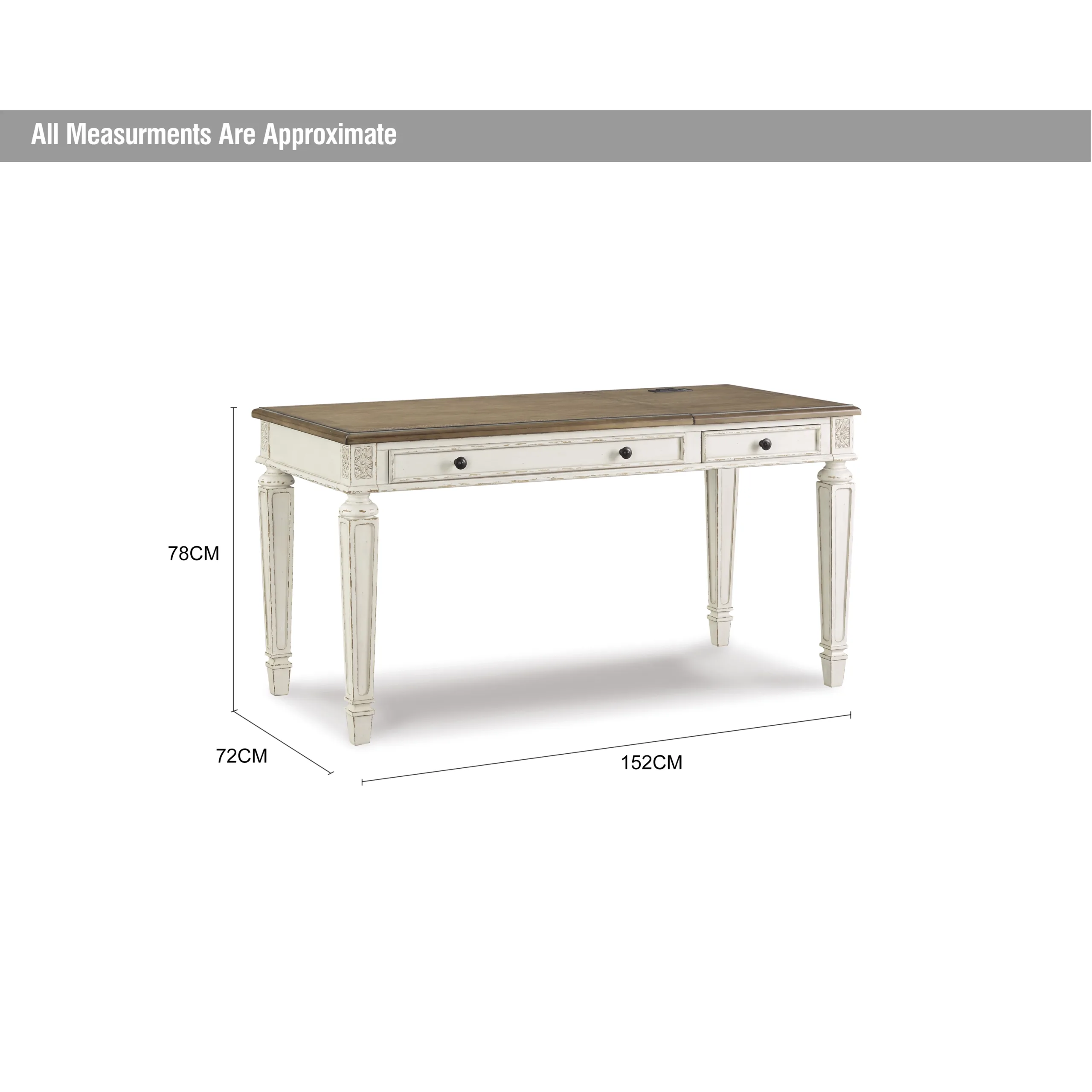 Realyn Office Desk Dim United Furniture