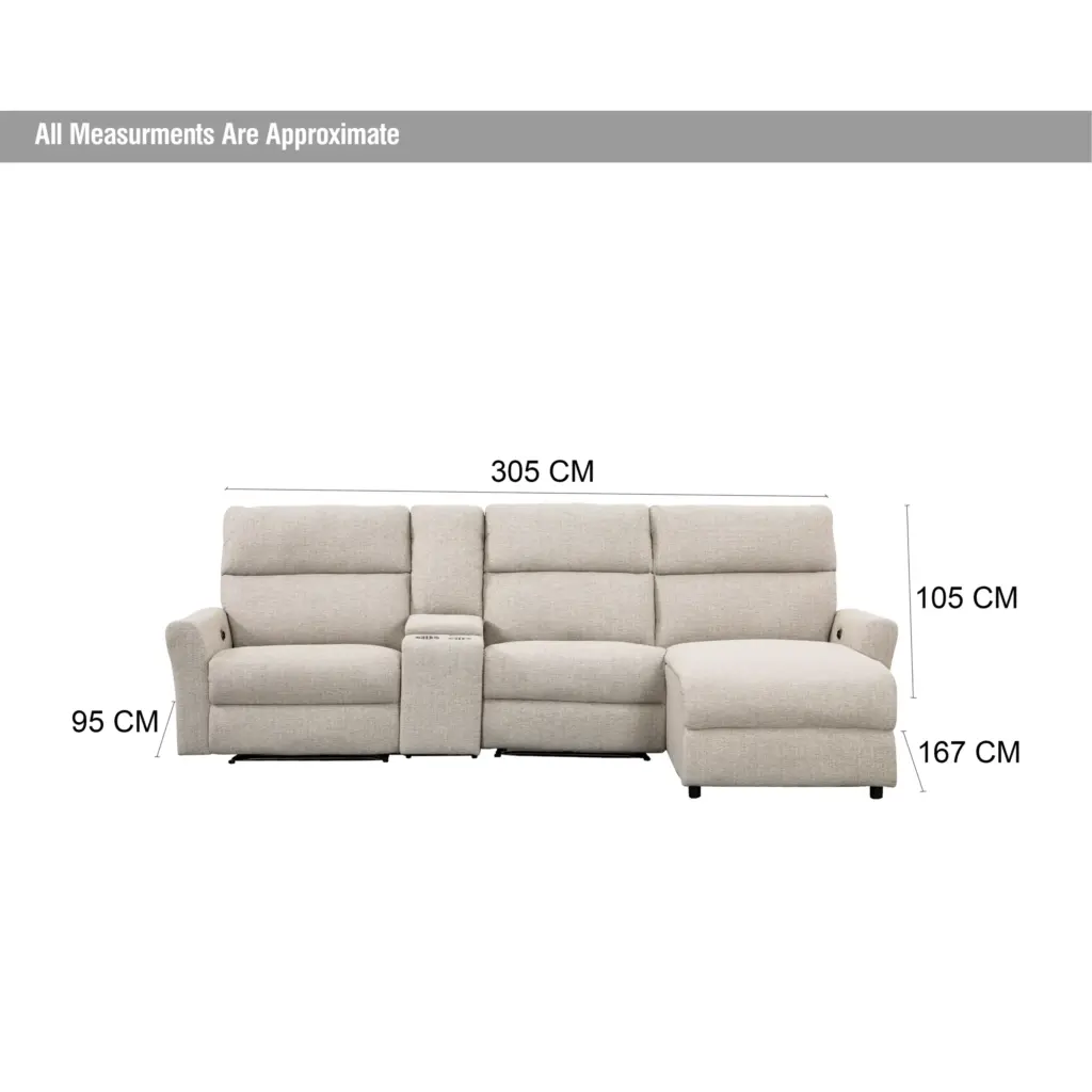 Alonso Left Corner Sofa Dim United Furniture