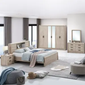 Balzo King Bed - Ivory Oak