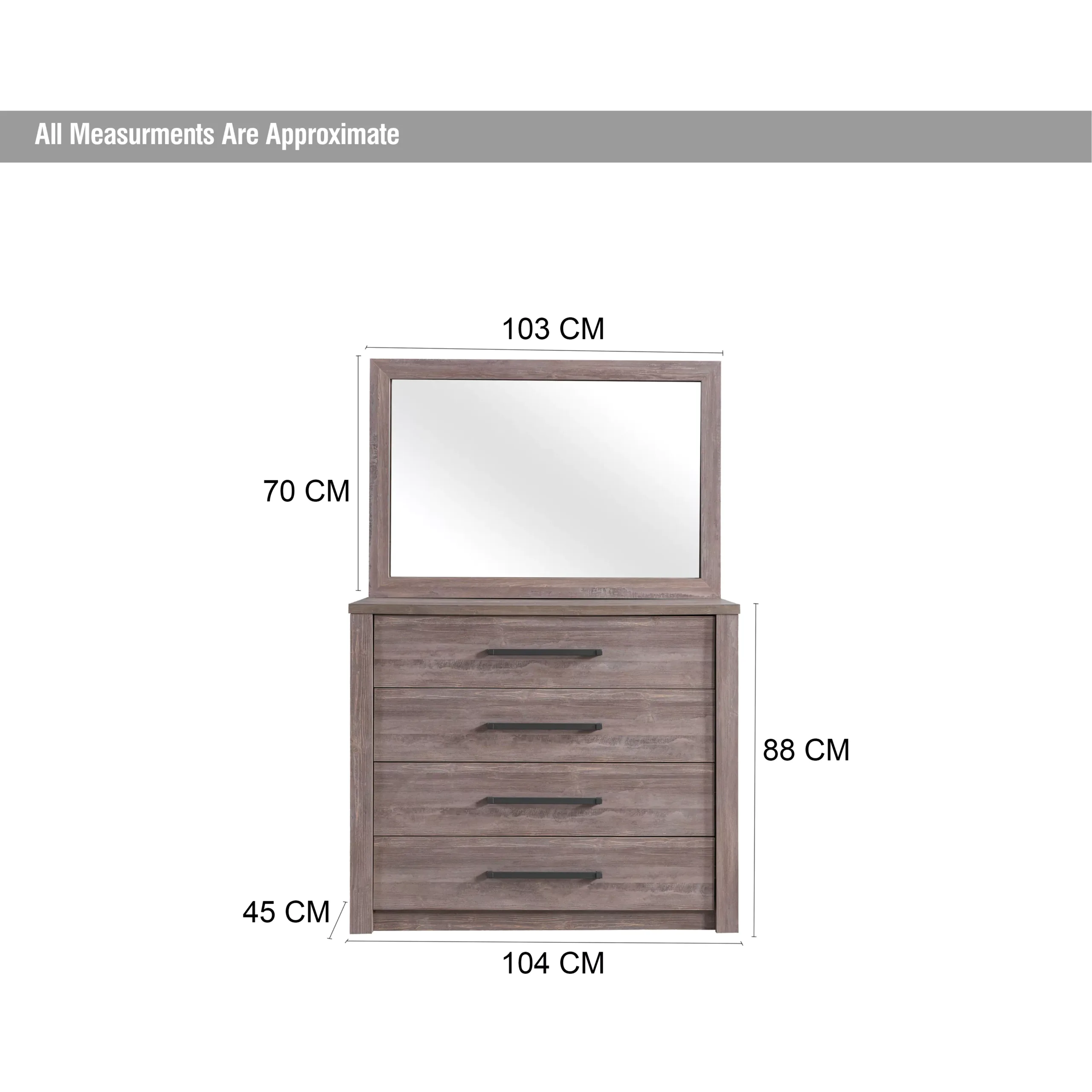 Kuala Dresser Mirror Dia United Furniture
