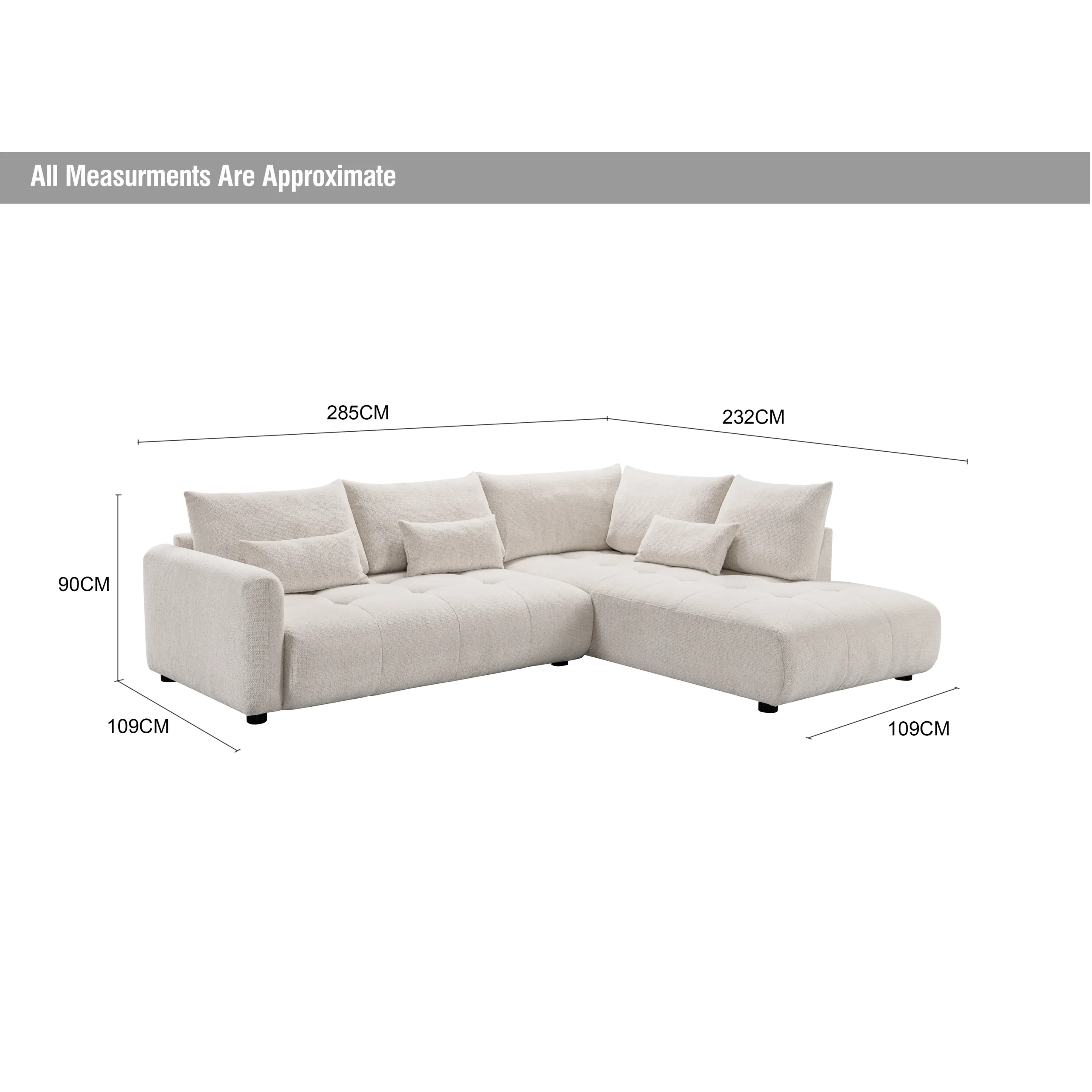 Verona Left Corner Sofa Dim United Furniture