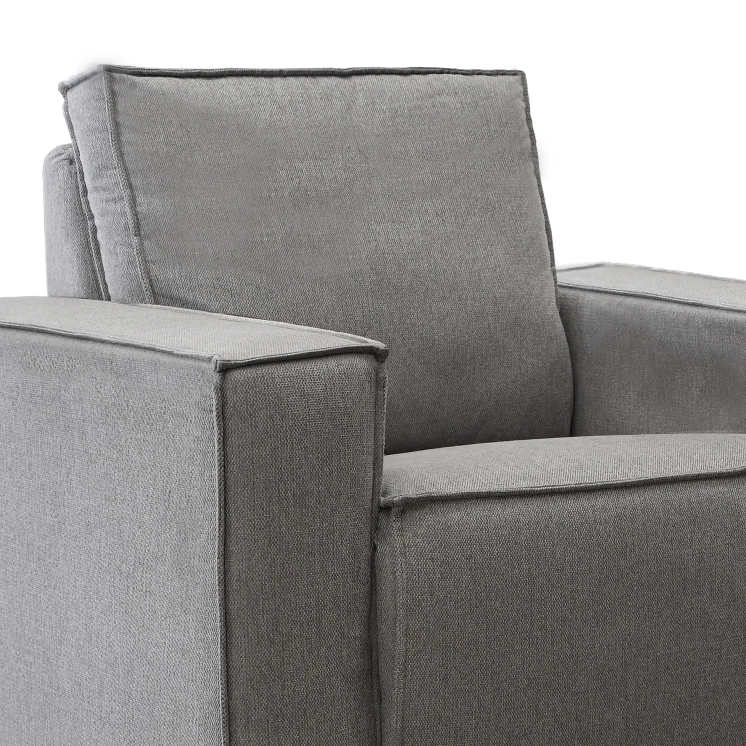 Zech Single Seater Light Grey Swatch A United Furniture