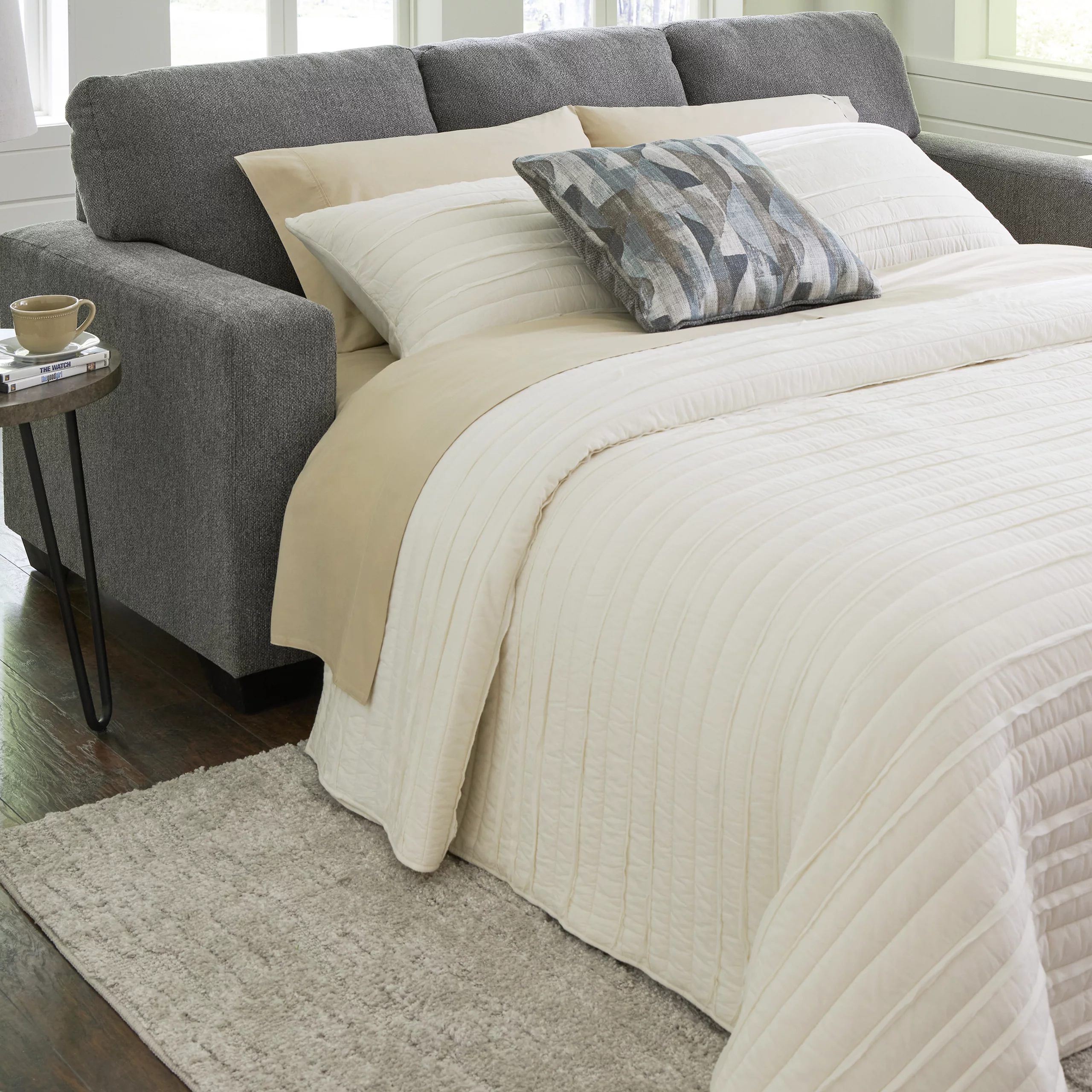 Deltona Sofa Sleeper Graphite Open Bg Scaled United Furniture