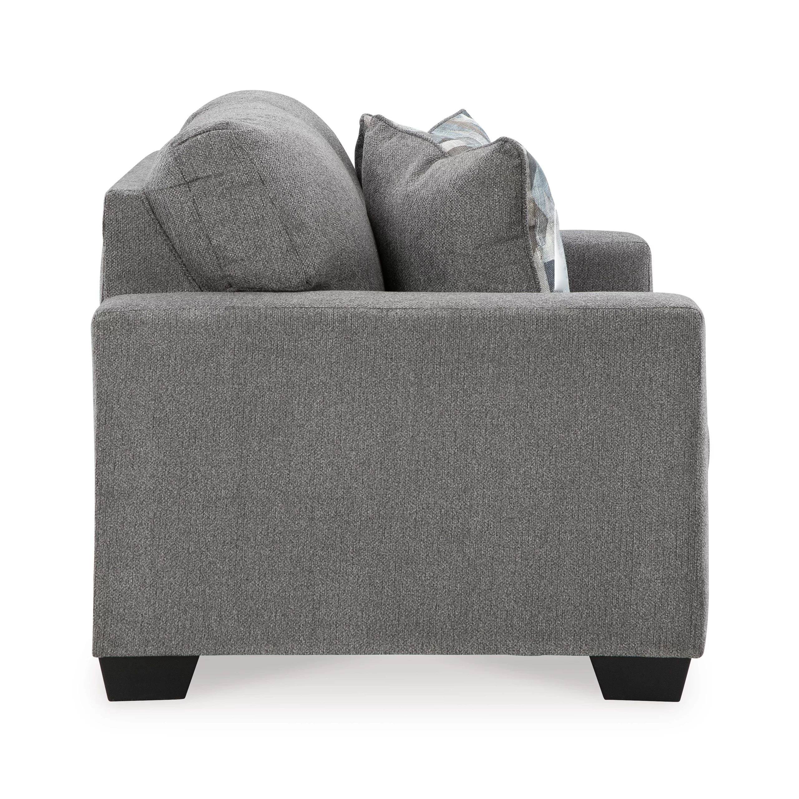 Deltona Sofa Sleeper Graphite Side Scaled United Furniture
