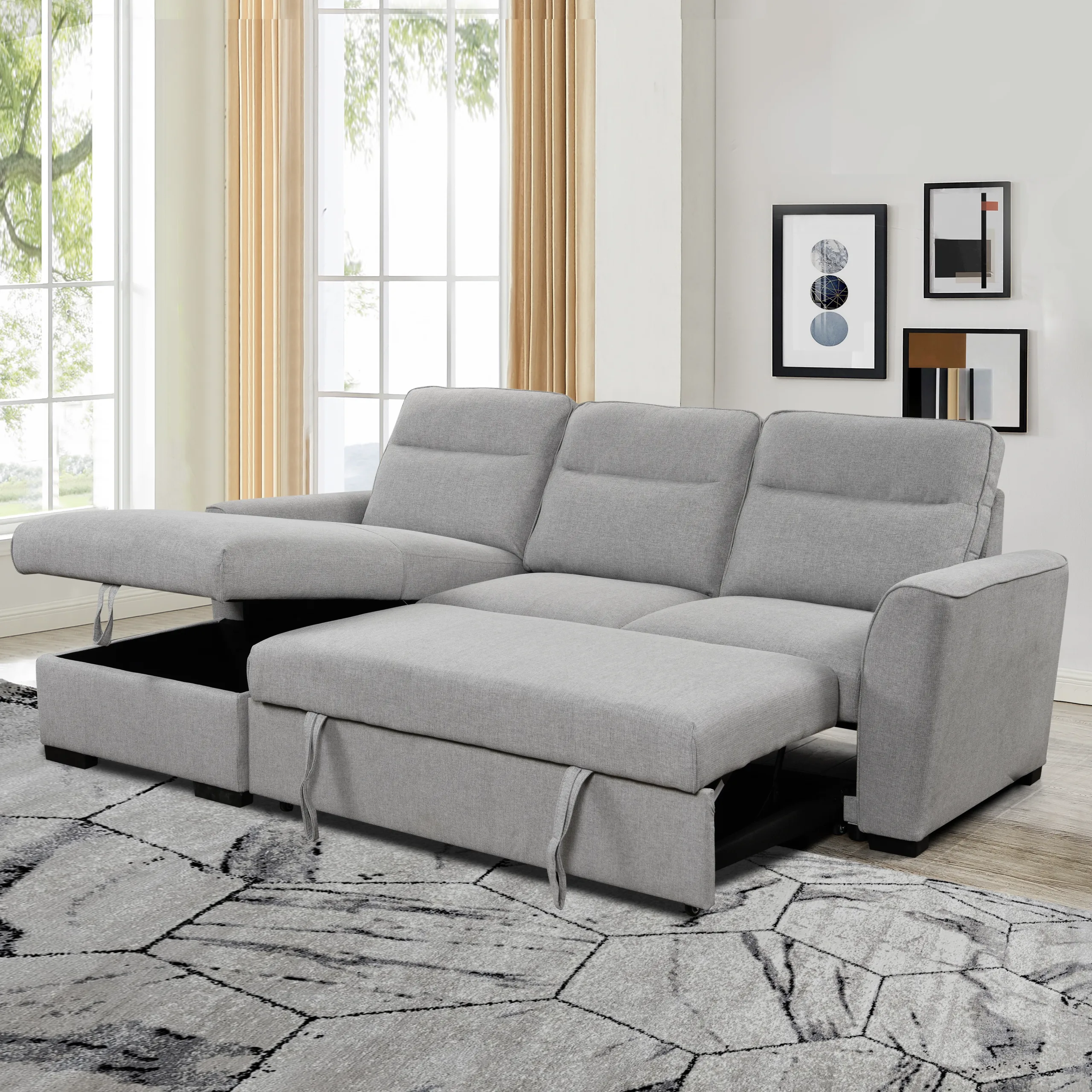 Dobre Right Corner Sofa Bed 3 United Furniture