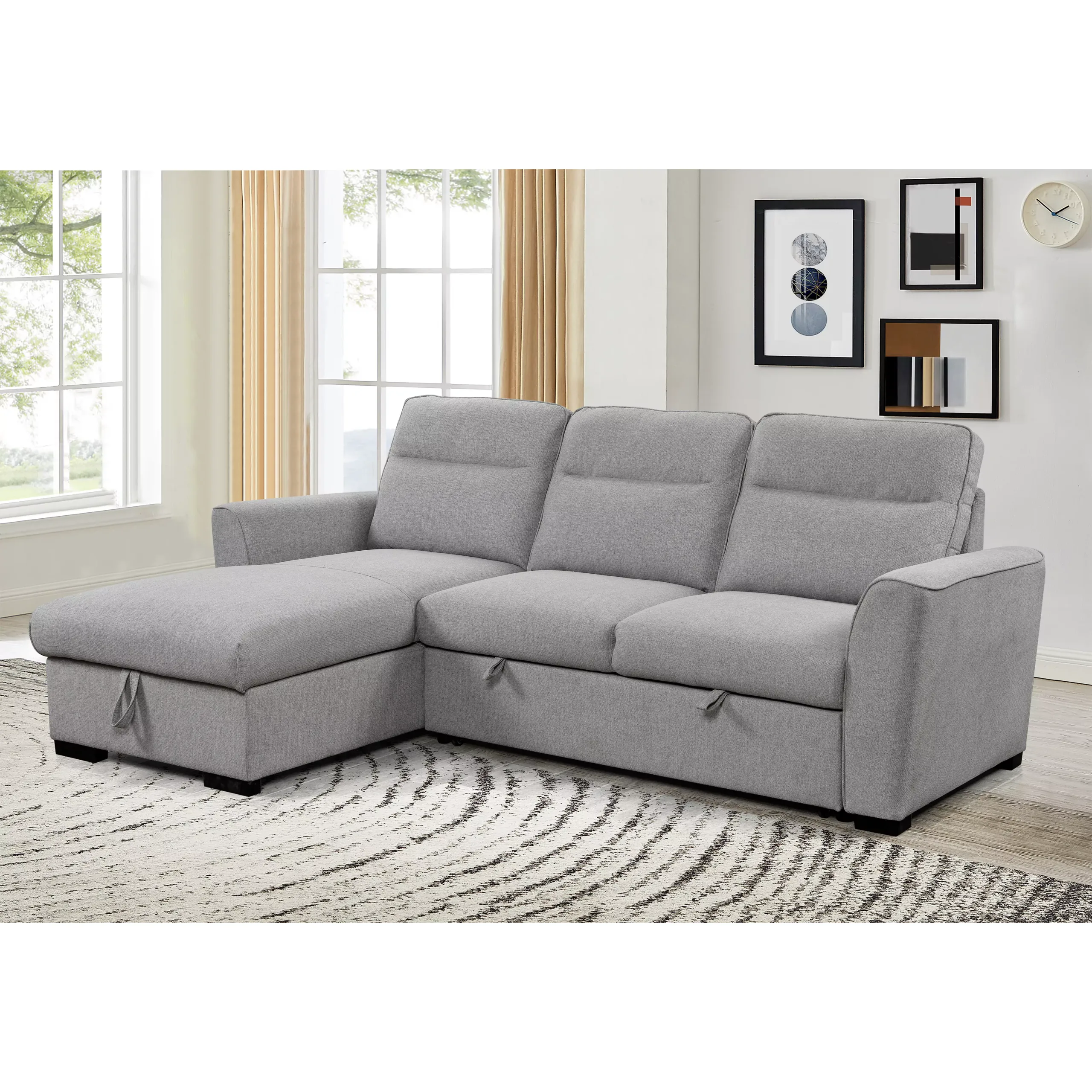 Dobre Right Sofa Bed Grey 5 United Furniture