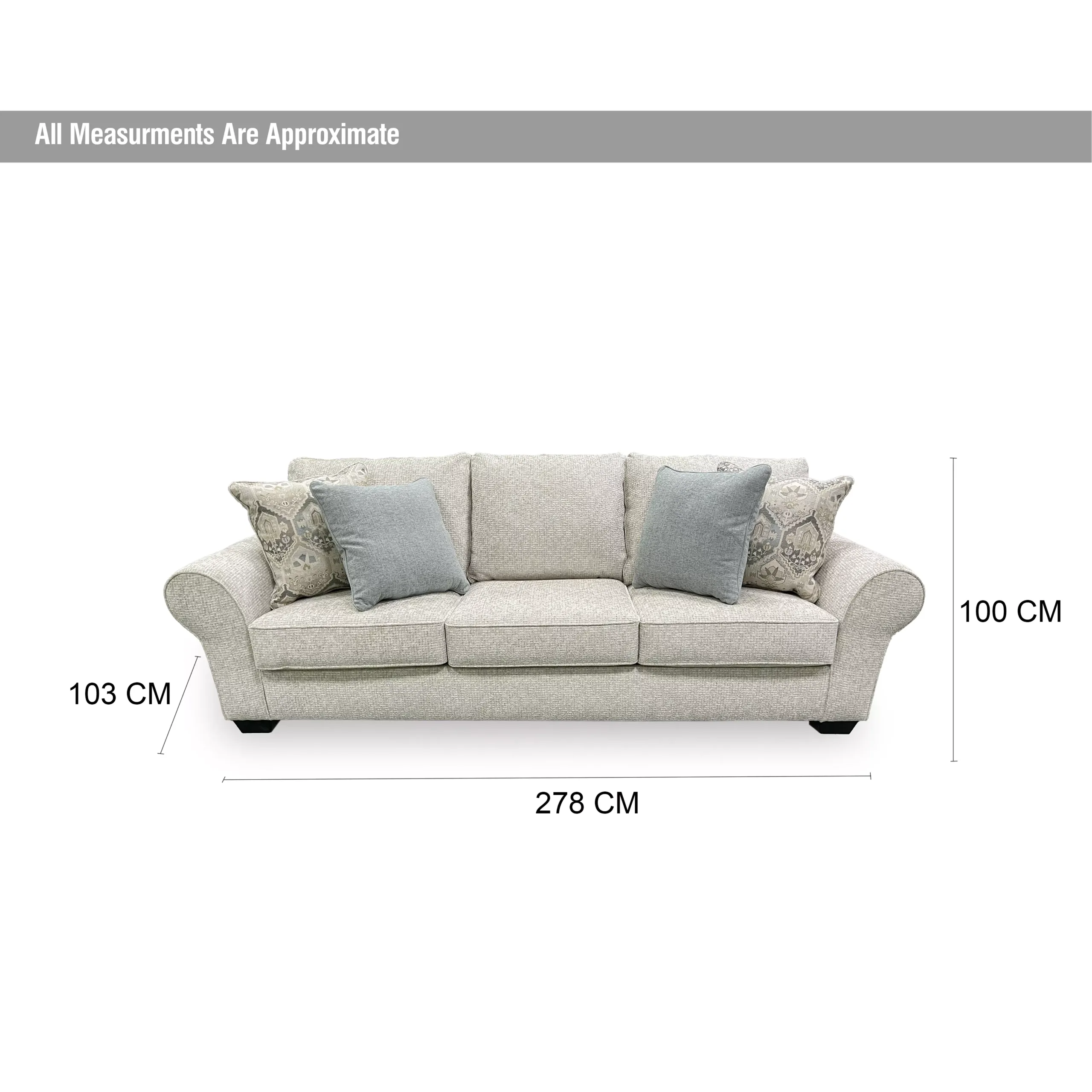 Monumental 3seater Dim United Furniture