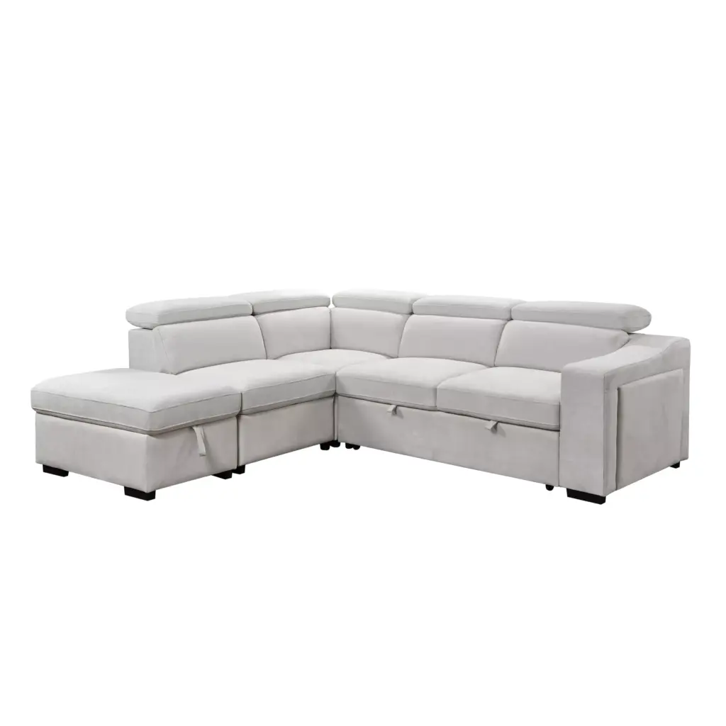 Opole Right Corner Sofa White 3 United Furniture