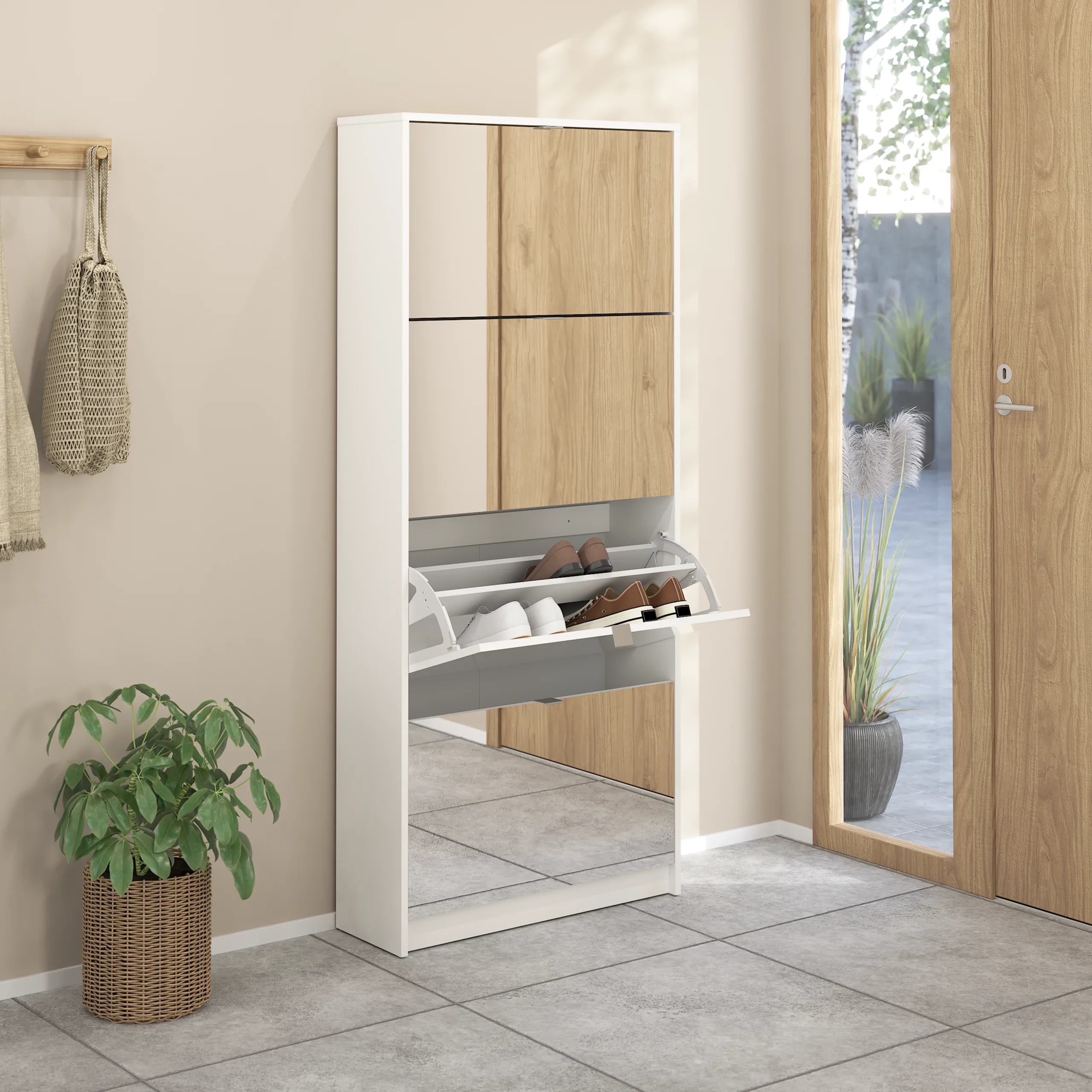 Bally Shoe Cabinet White United Furniture