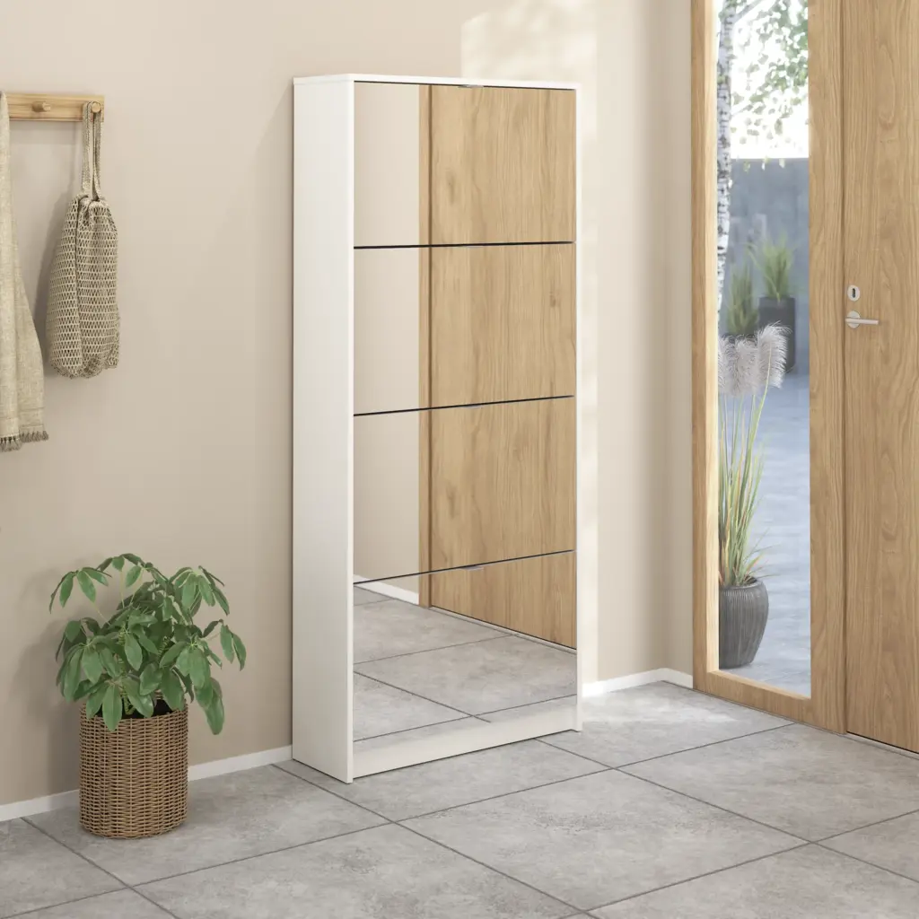 Bally Shoe Cabinet White 3 United Furniture